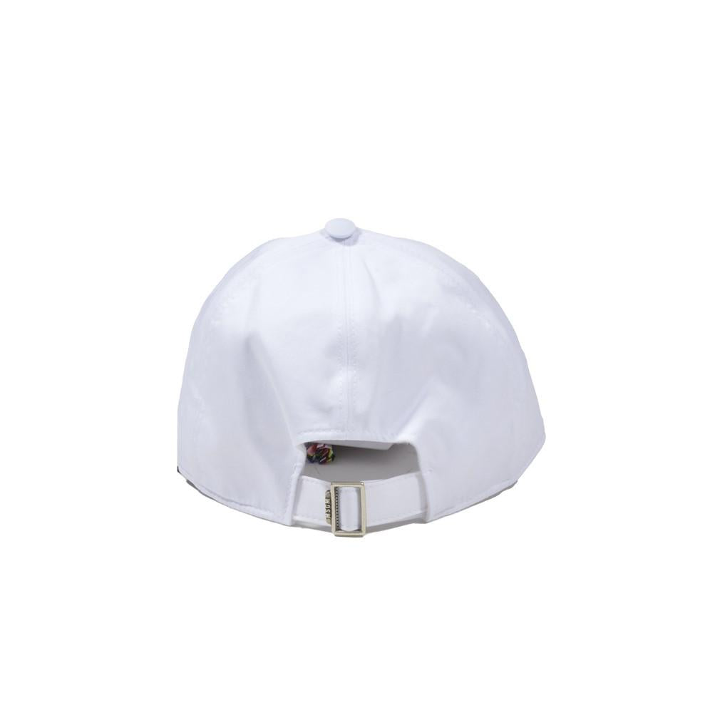 Cappello in cotone bianco con ricamo logo MSGM 