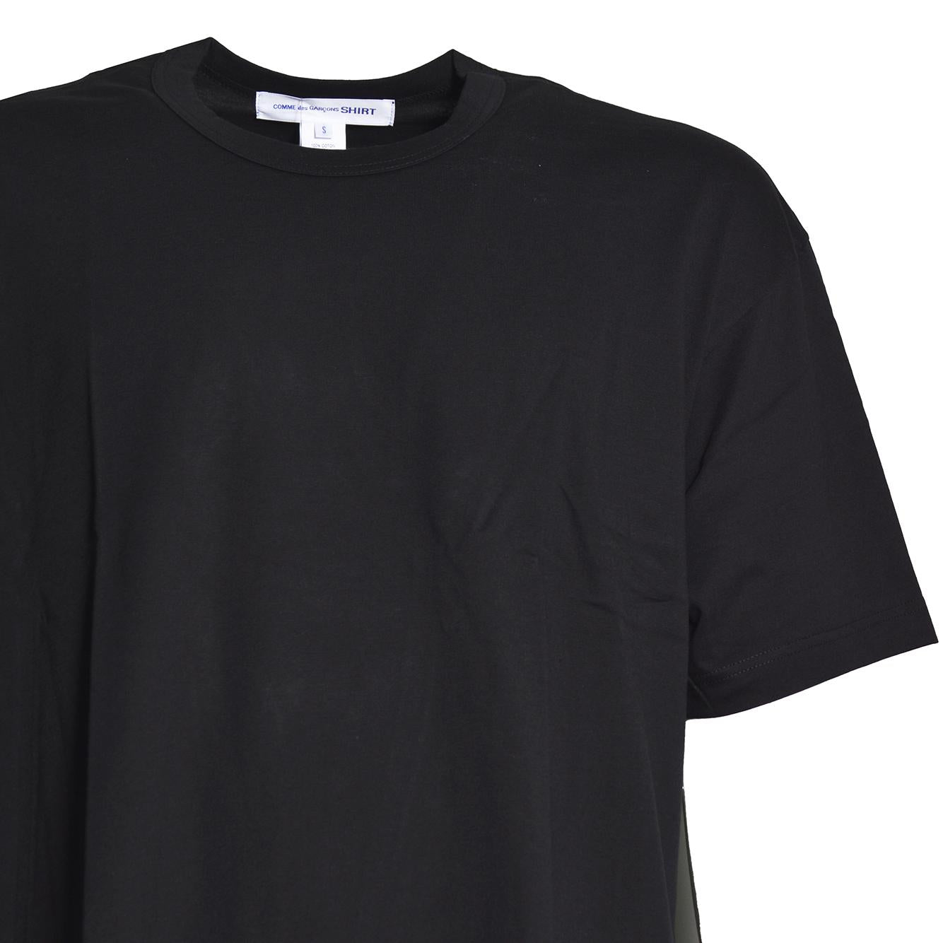 mens t-shirt zip estensione laterale 