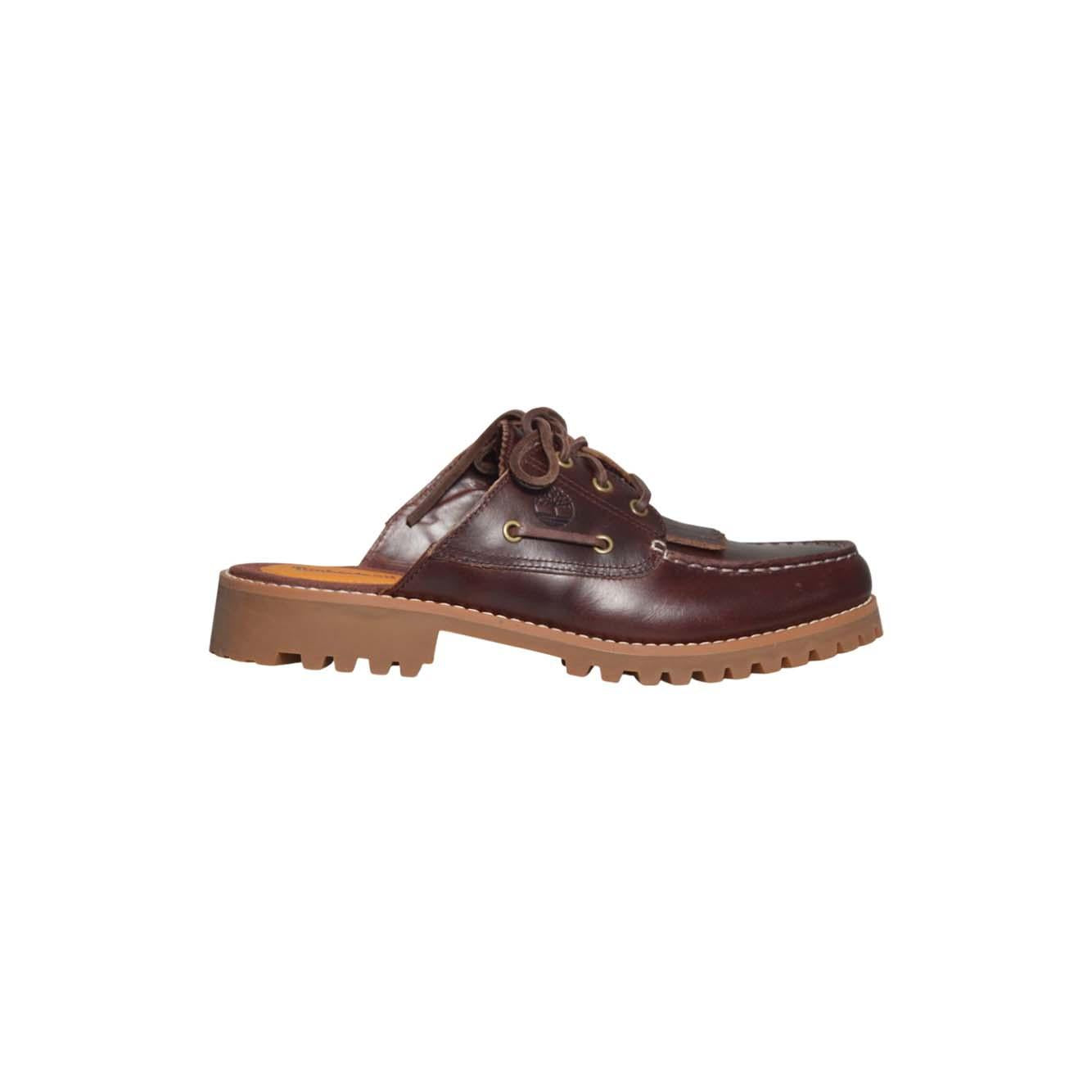 timberland authentic mule shoe burgundy full grain 