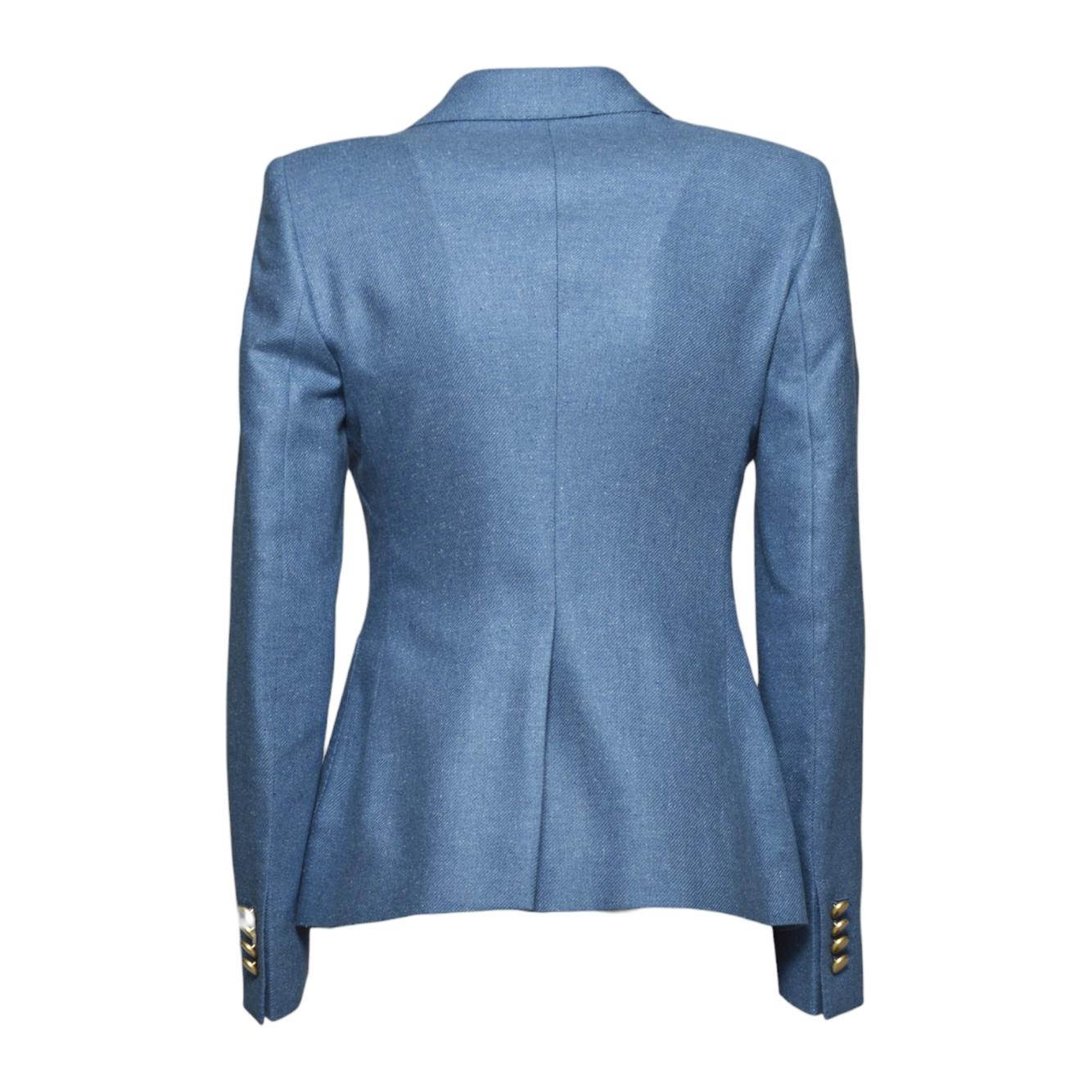 Giacca doppiopetto J-Coral in twill di seta denim Tagliatore 