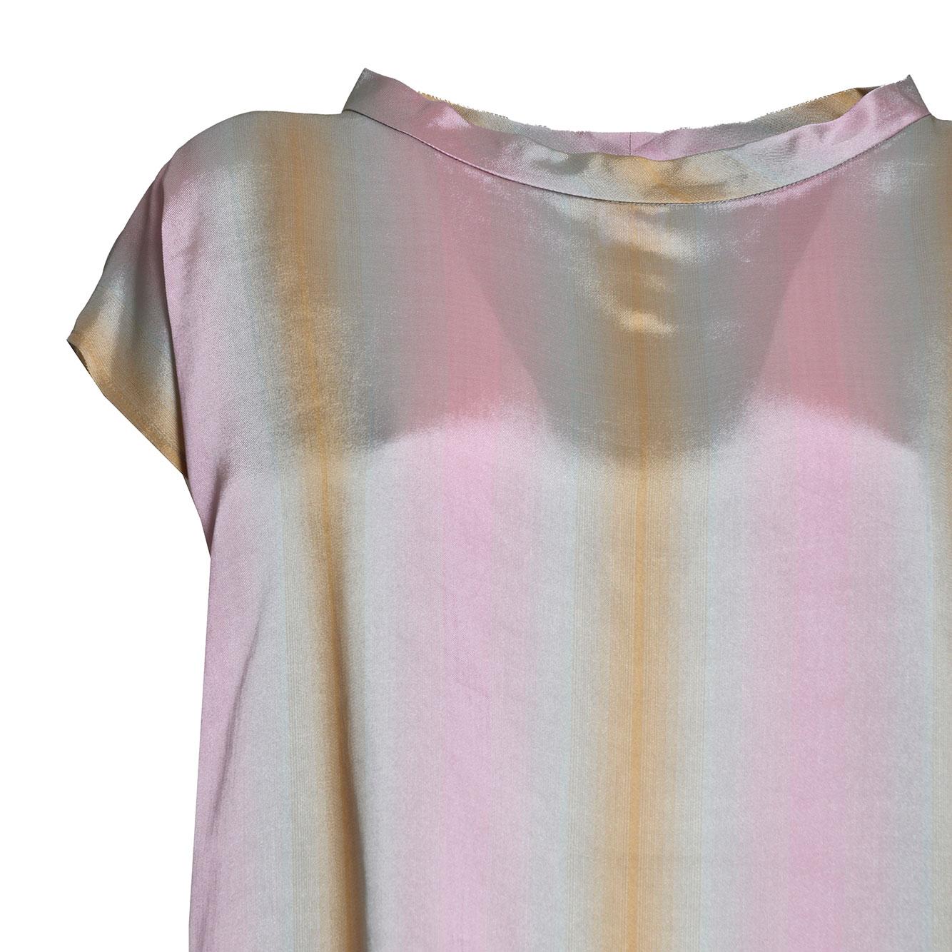 Top in saglia di viscosa e seta multicolore Aspesi 