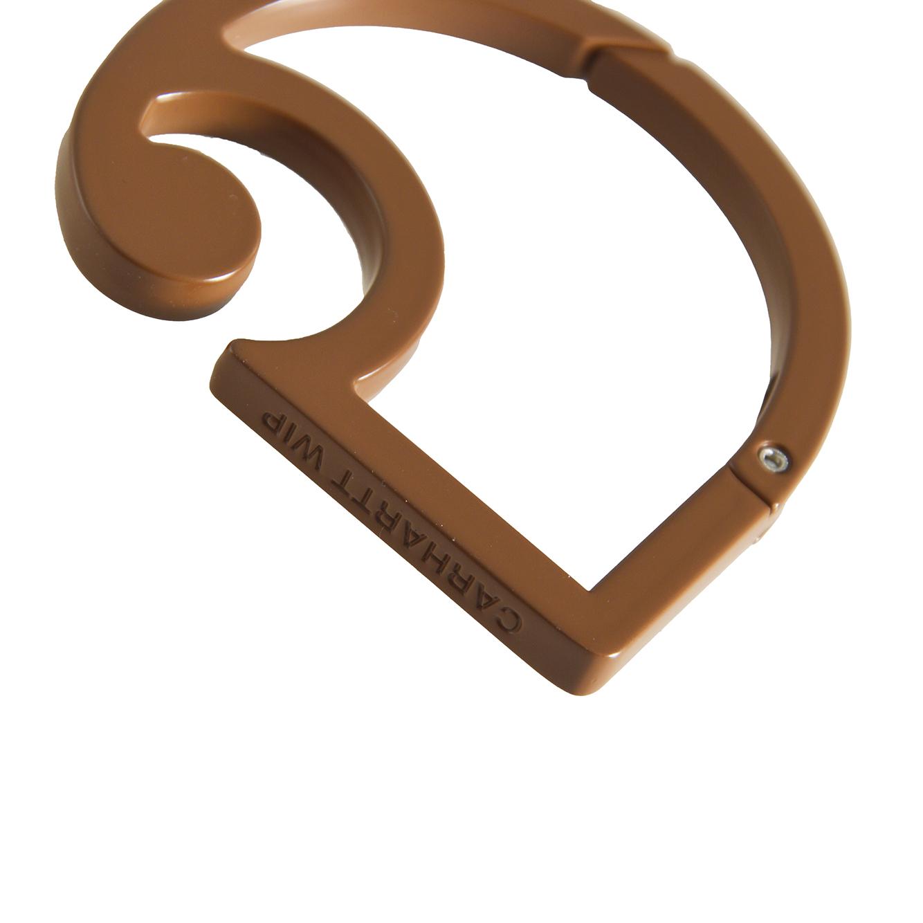 c-logo carabiner zinc alloy brown 