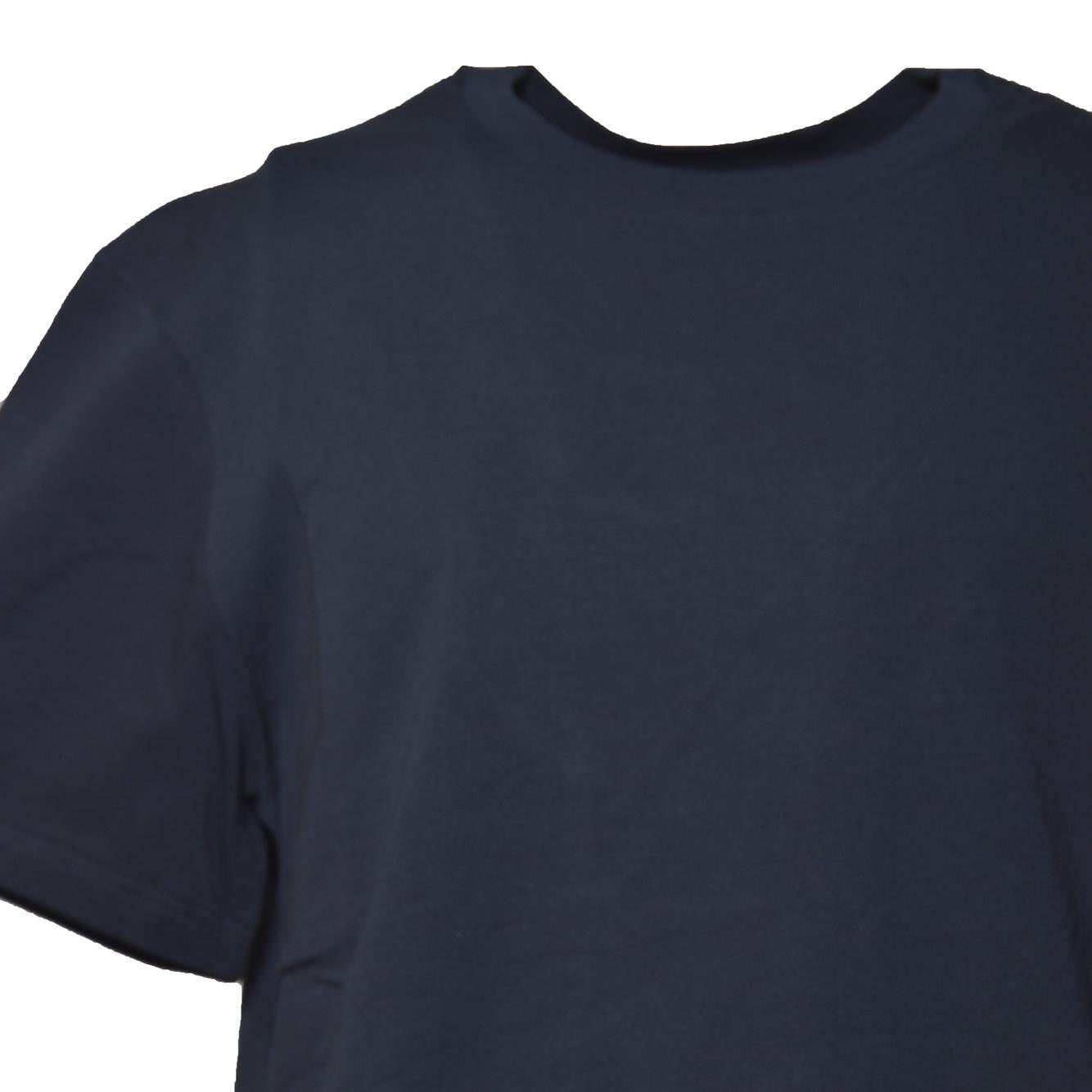 T-shirt in cotone bianco con applicazione in pelle Jil Sander 