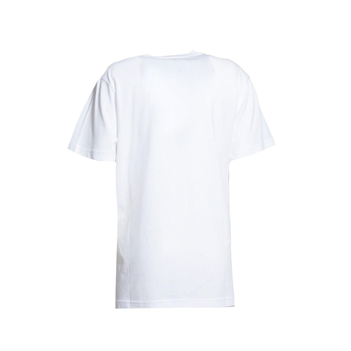 T-shirt in cotone bianco applicazioni swarovski Caban Romantic x Adidas 