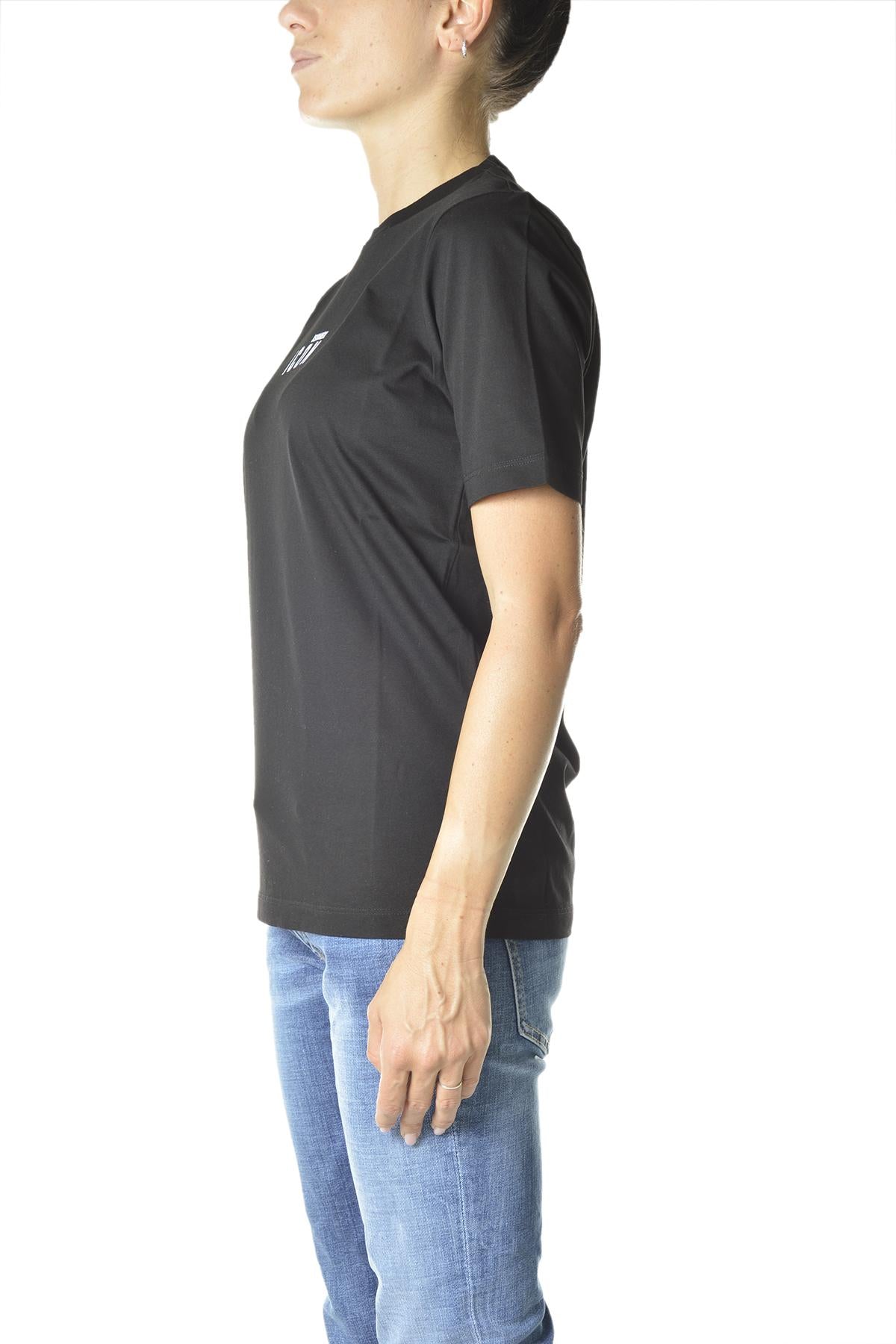 T-shirt Icon in cotone nero mini logo Dsquared2 