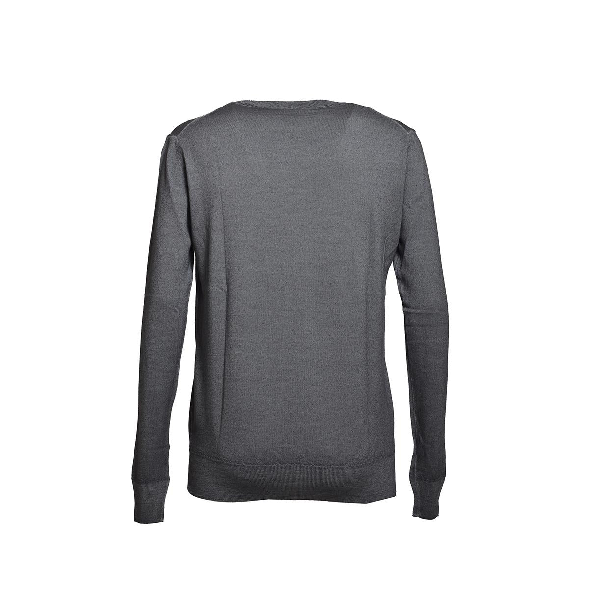 Pullover girocollo in lana antracite Aspesi 