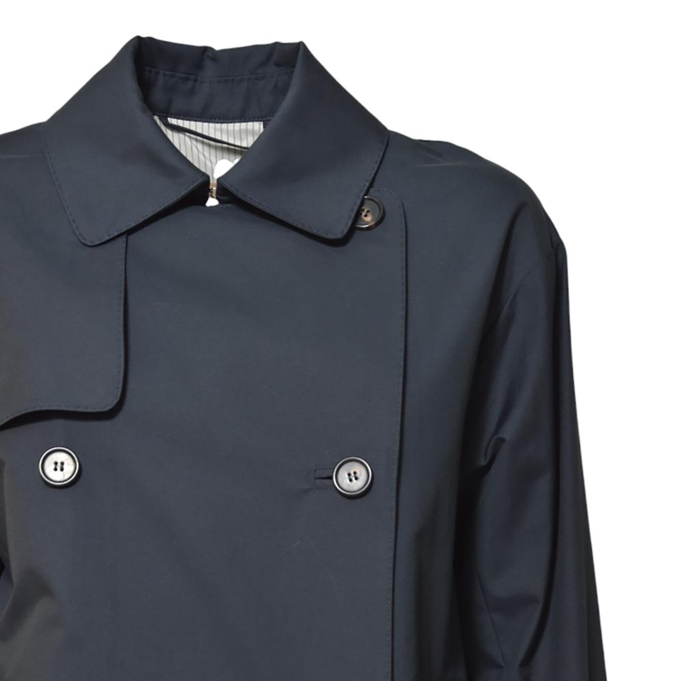 Trench Zeno in twill antigoccia blu Max Mara The Cube 