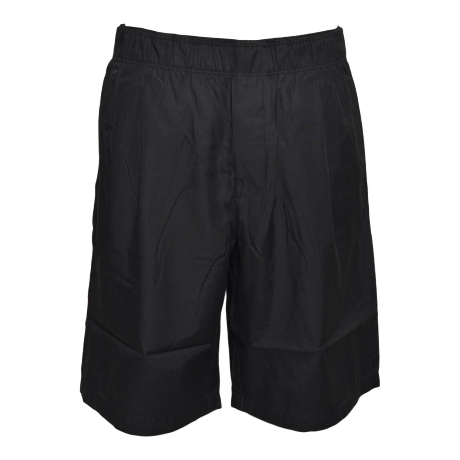 leisure shorts still black calm cupro cotton 