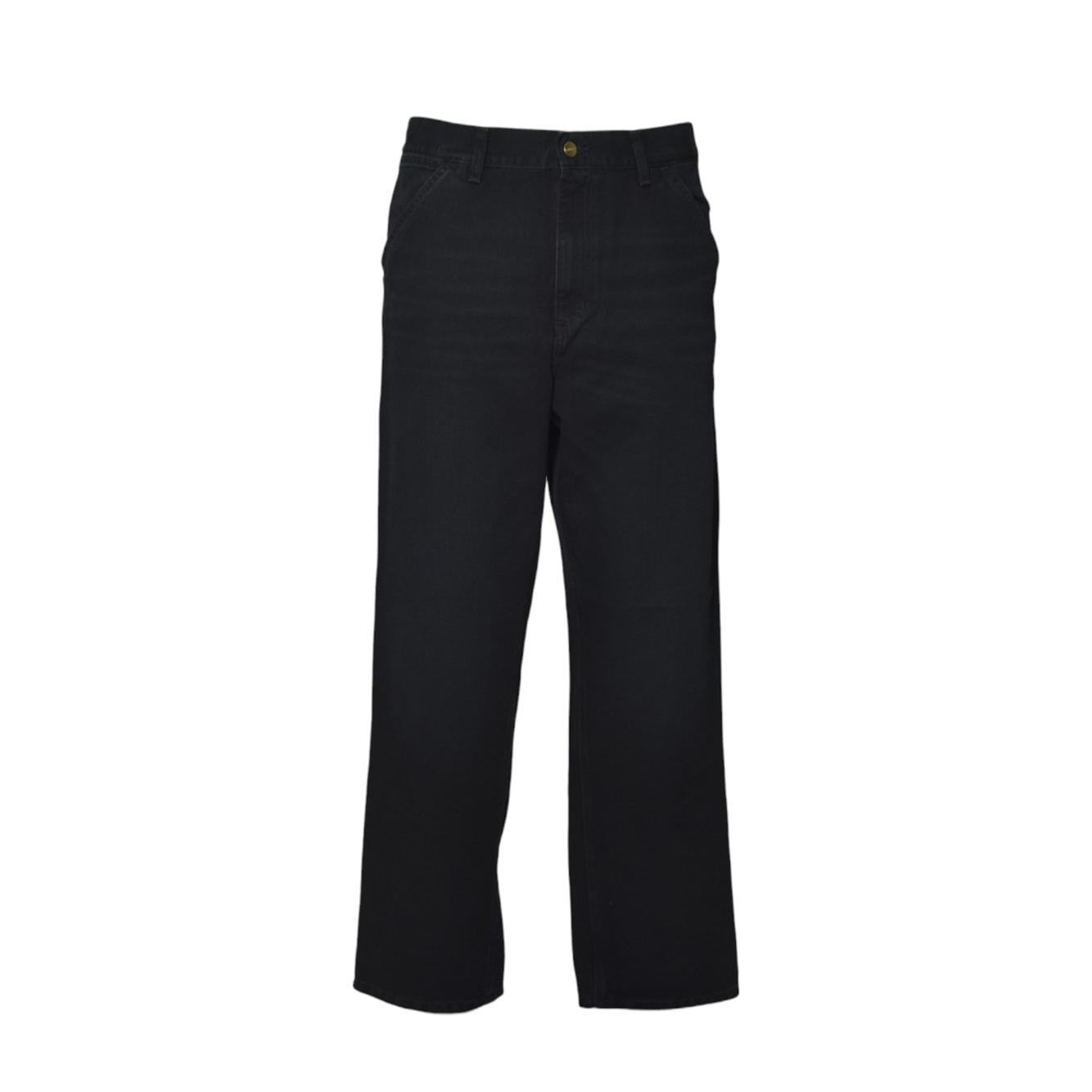 Pantalone Single Knee in denim nero Carhartt Wip 