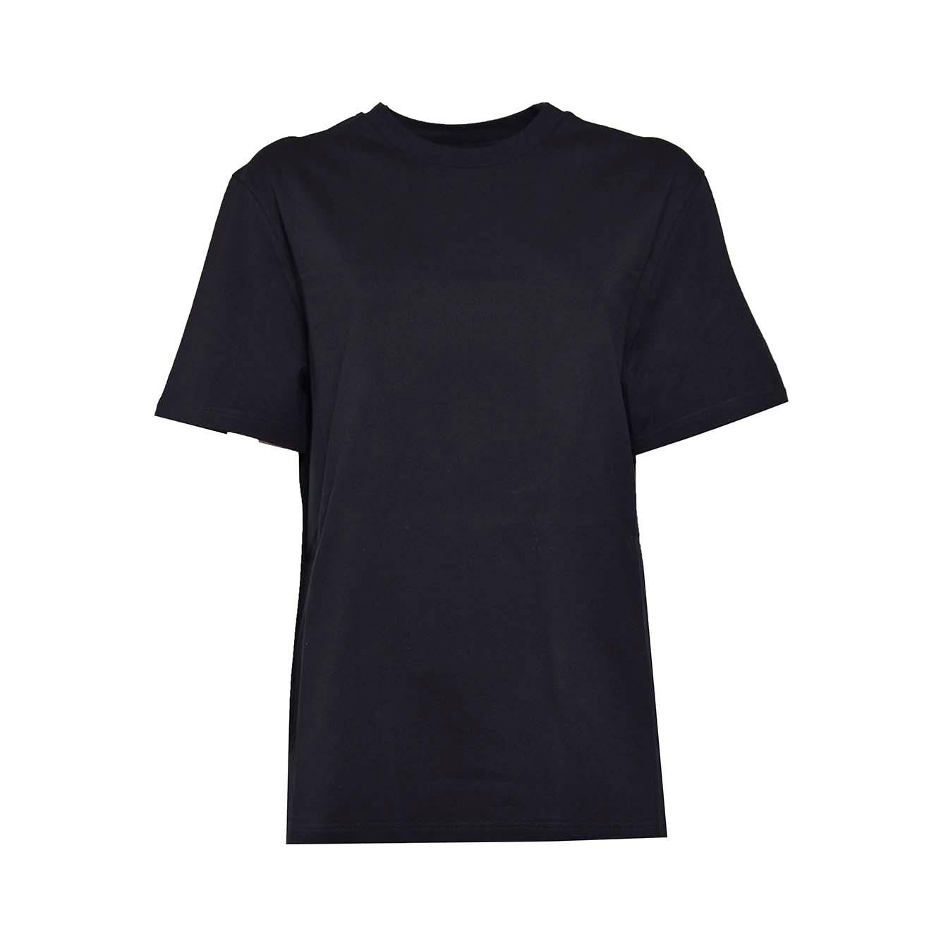 T-shirt Universal in cotone nero Jil Sander 