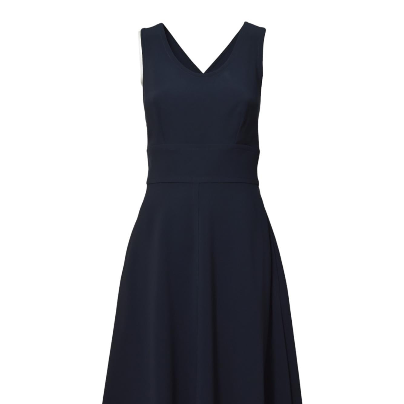 Abito lungo in crepe cady blu notte Aspesi 