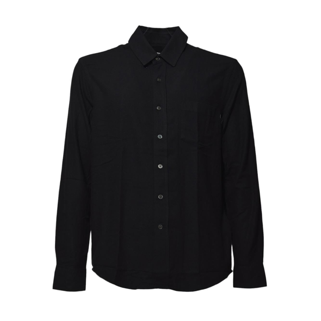 classic shirt black silk 