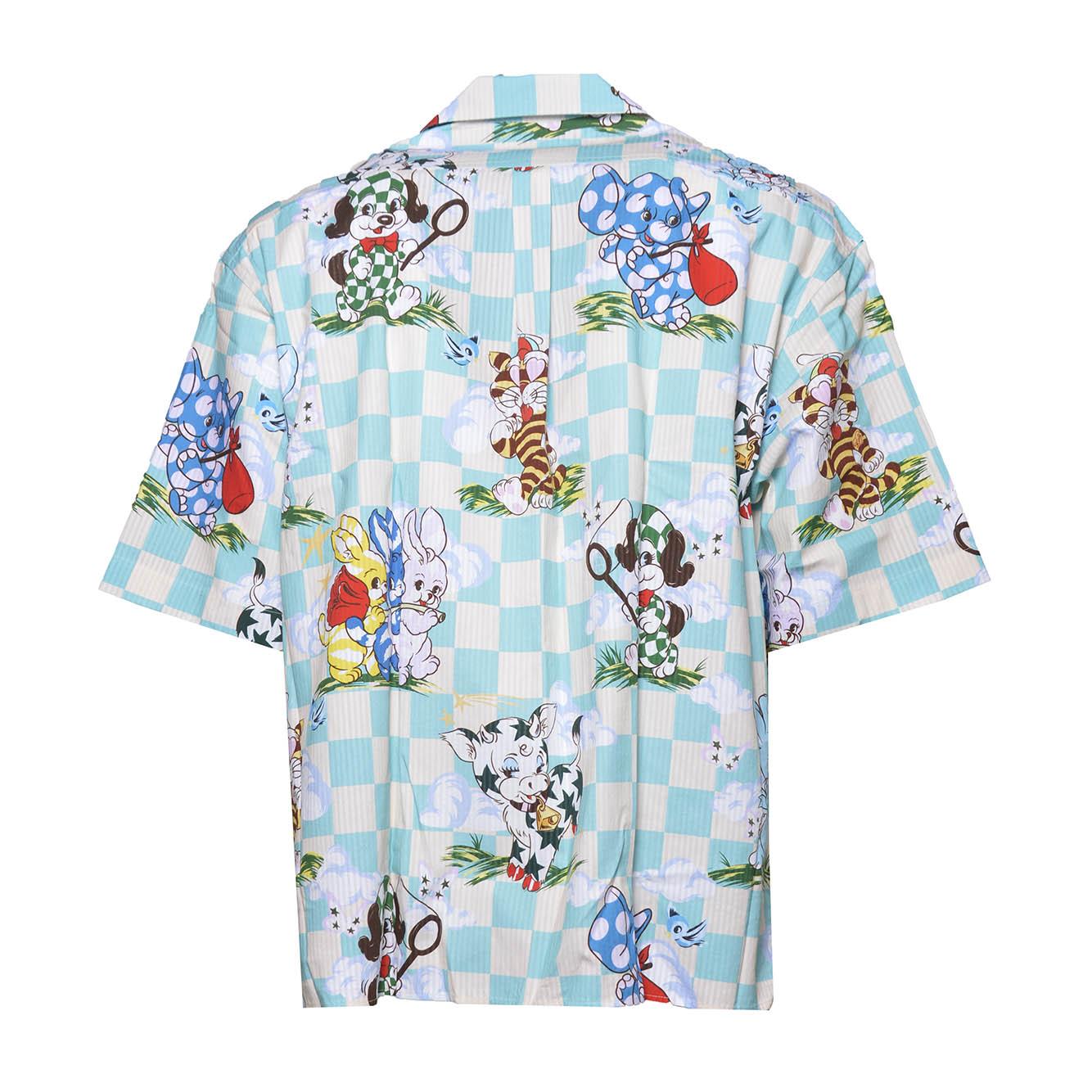 kenzo cartoon hawaiian short sleeve shirt 