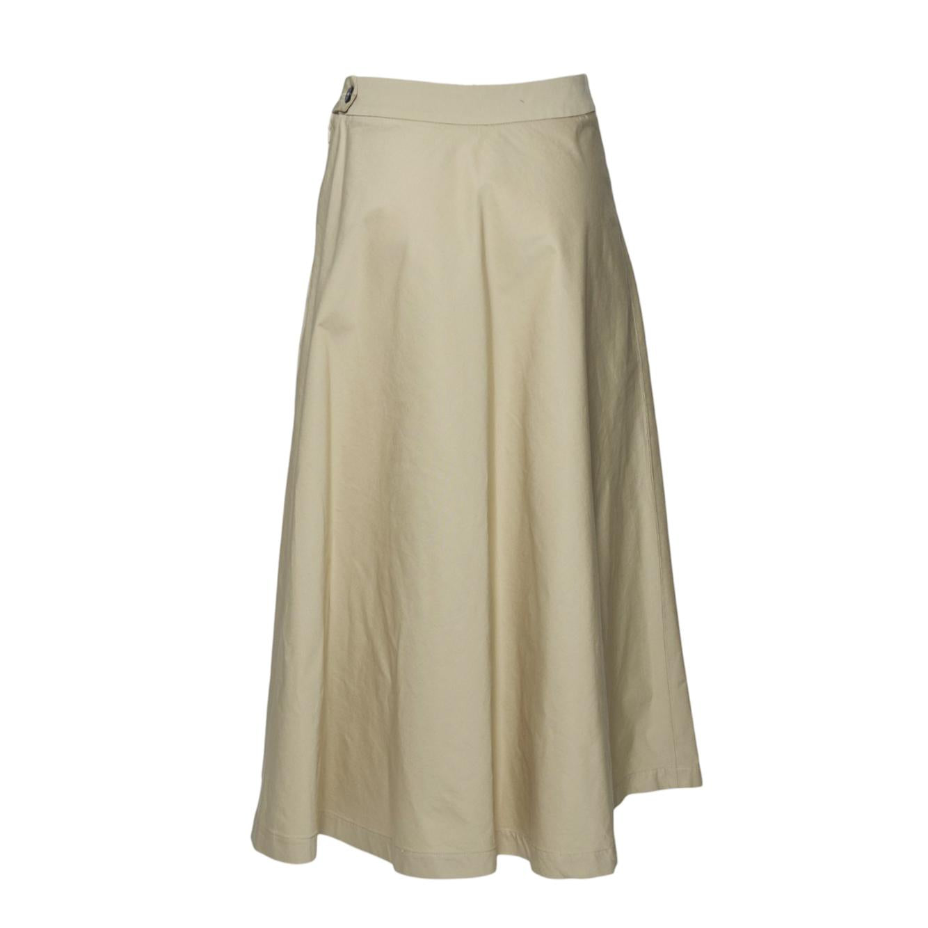 Gonna Audrey midi in cotone beige Room52 