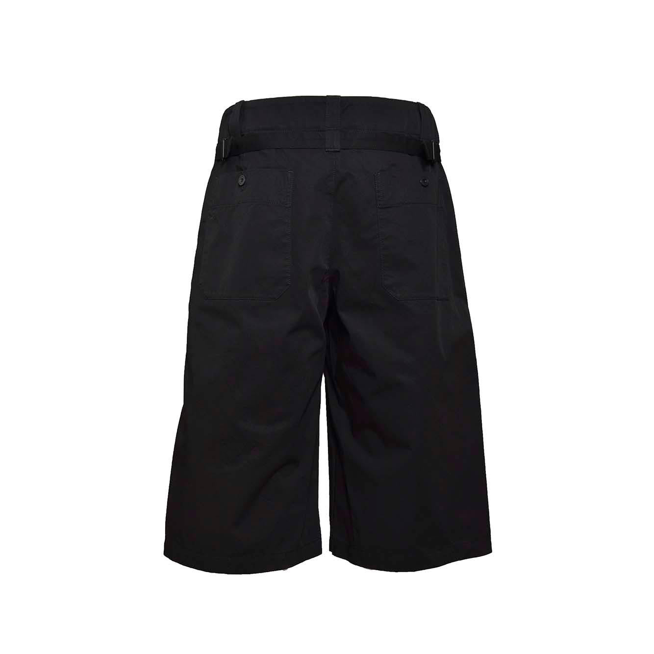 Bermuda maxi in cotone nero Lemaire 