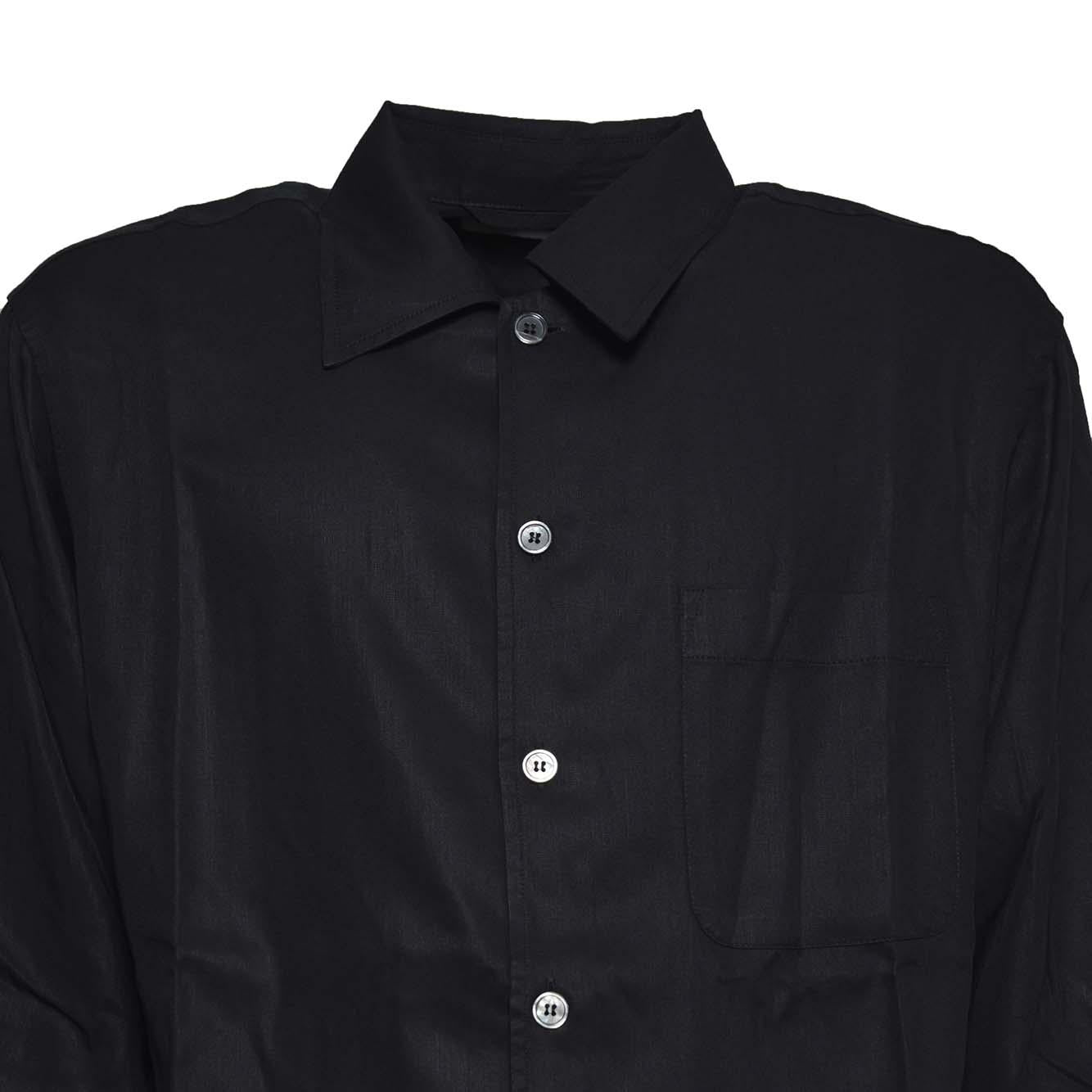every shirt draping black lyocell 