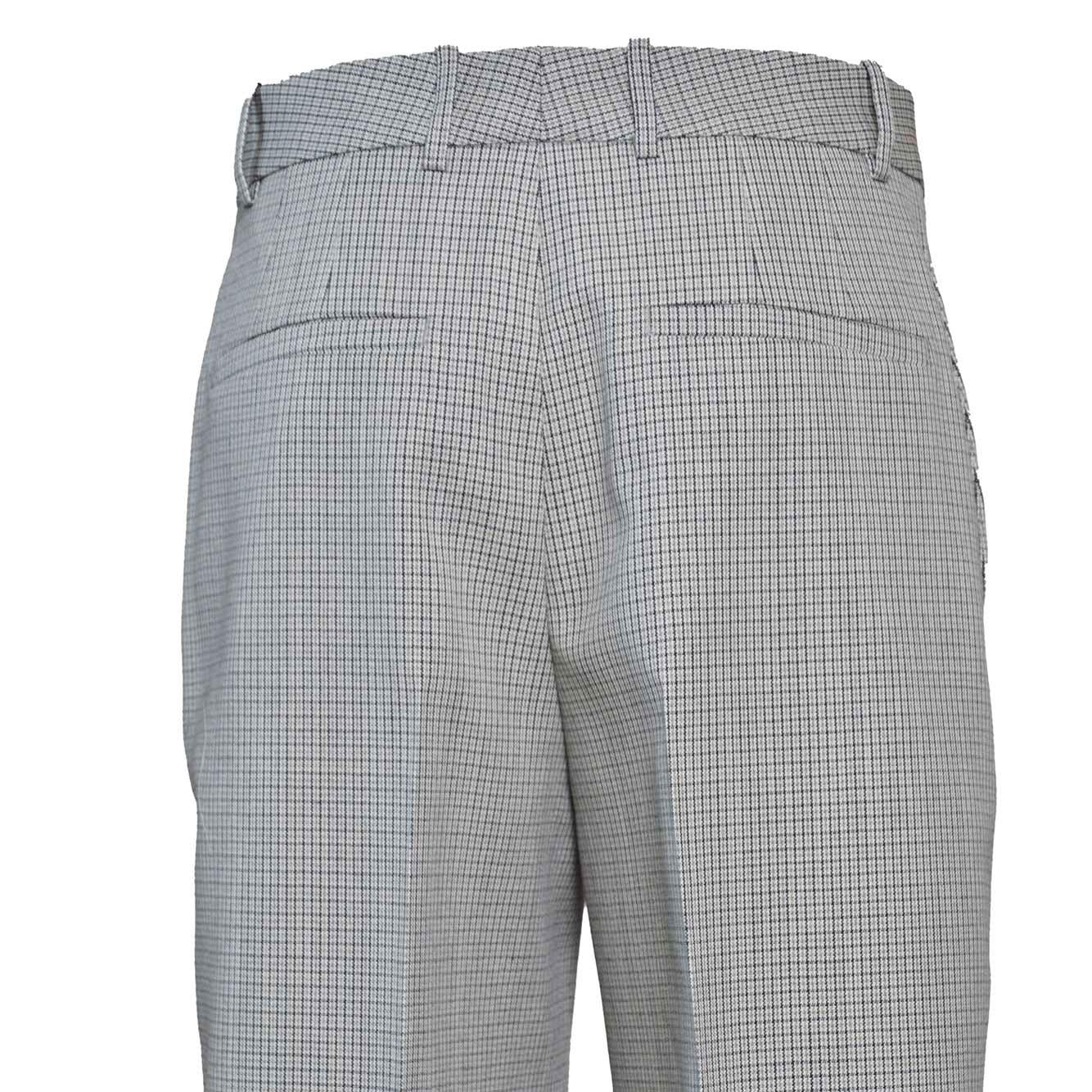 Pantalone sartoriale in lana vergine a quadri grigio Jil Sander 