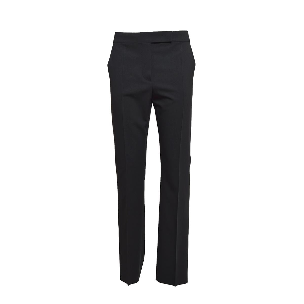 Pantalone Rino in lana vergine e mohair nero Max Mara 