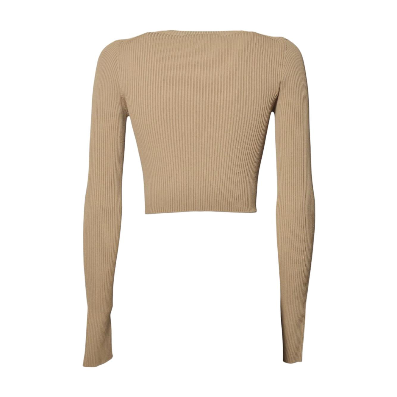 Maglia Arcella123 crop in viscosa crêpe marrone Max Mara 