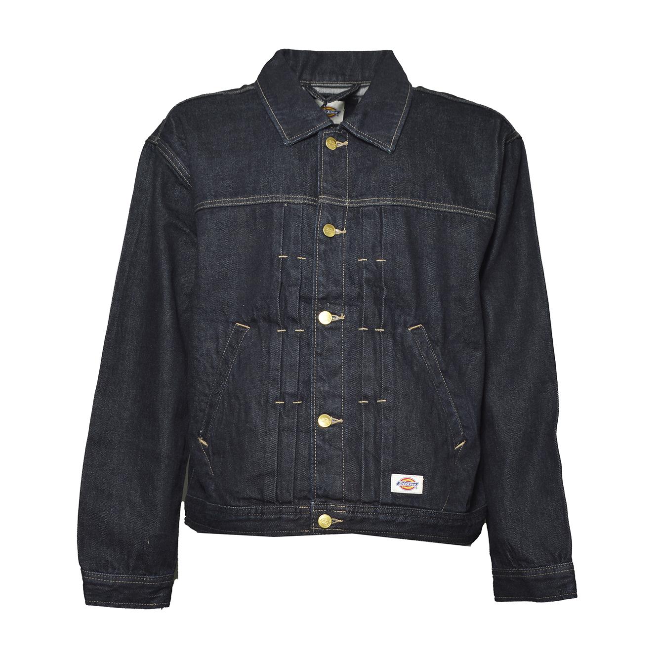 selvedge pleated denim jacket 