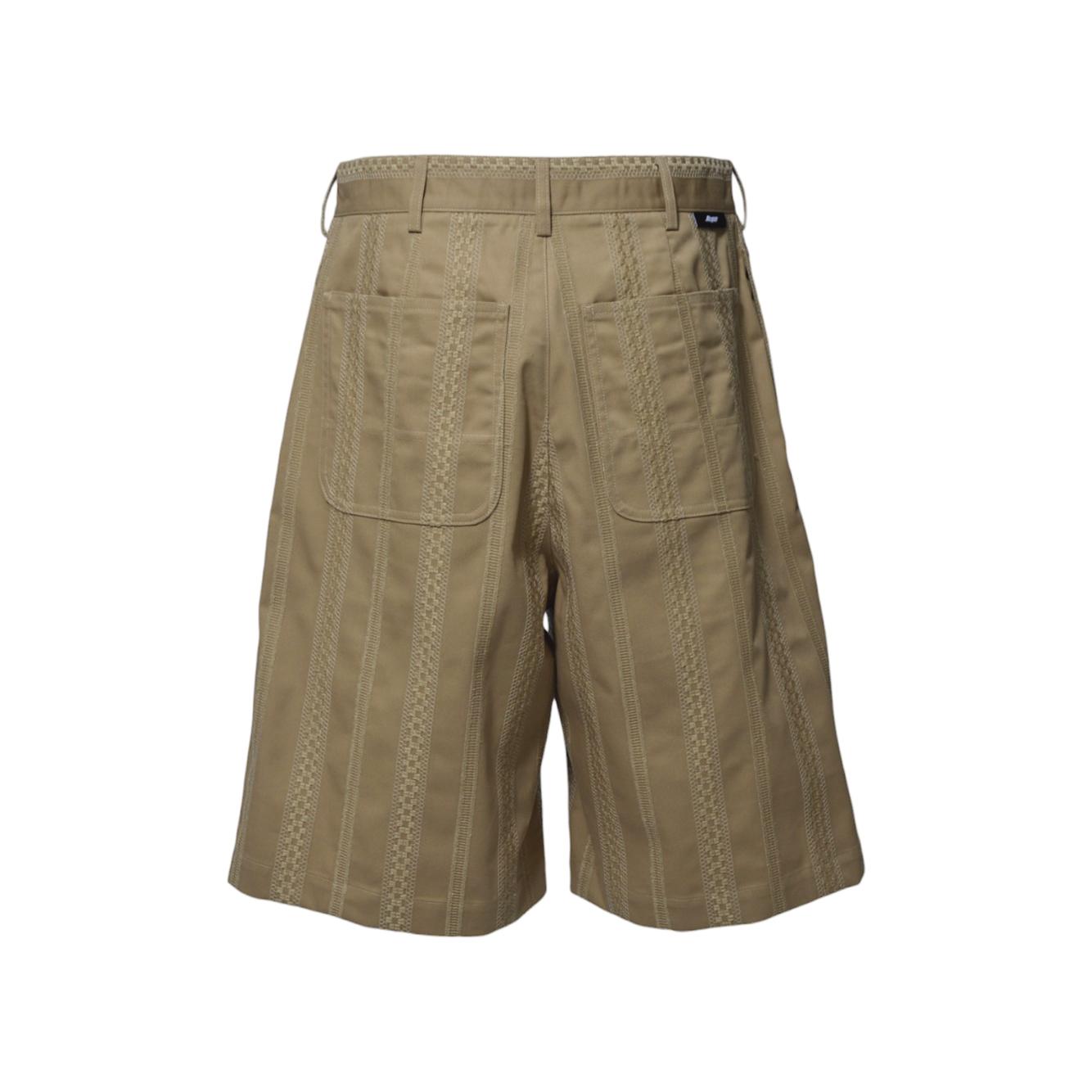 Bermuda in cotone cammello con ricami MSGM 