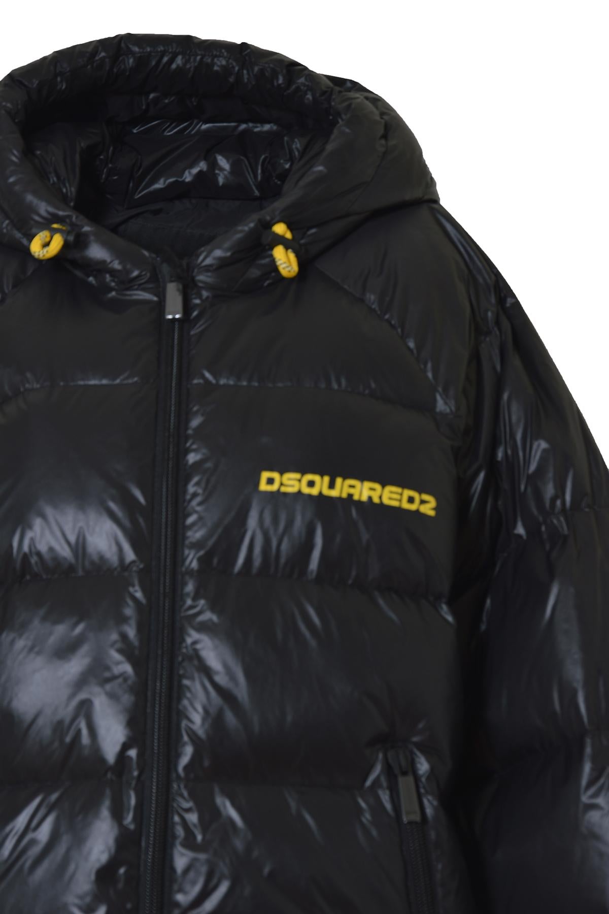 Piumino Crest in nylon nero Dsquared2 