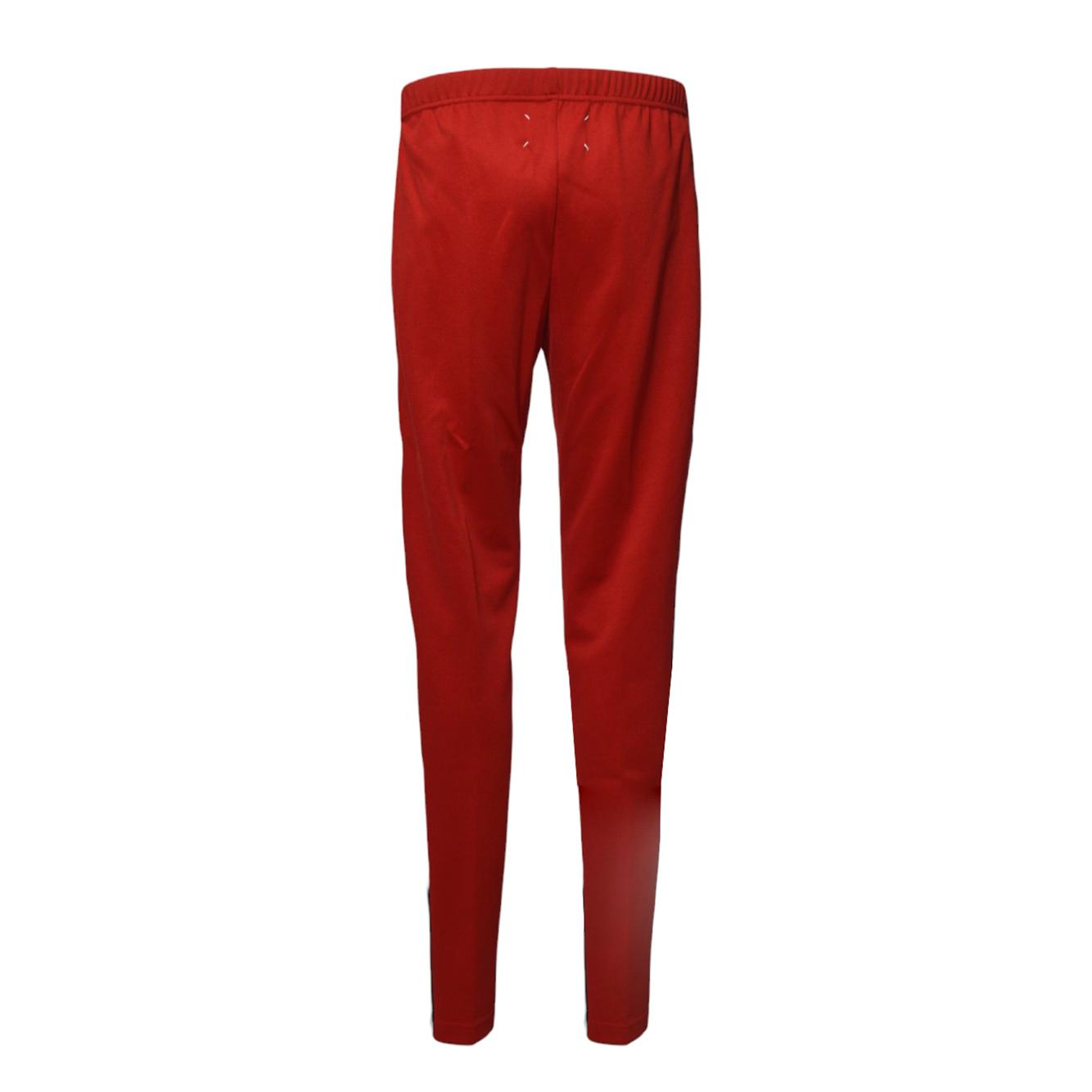 Pantalone sportivo in jersey rosso con banda laterale Maison Margiela 
