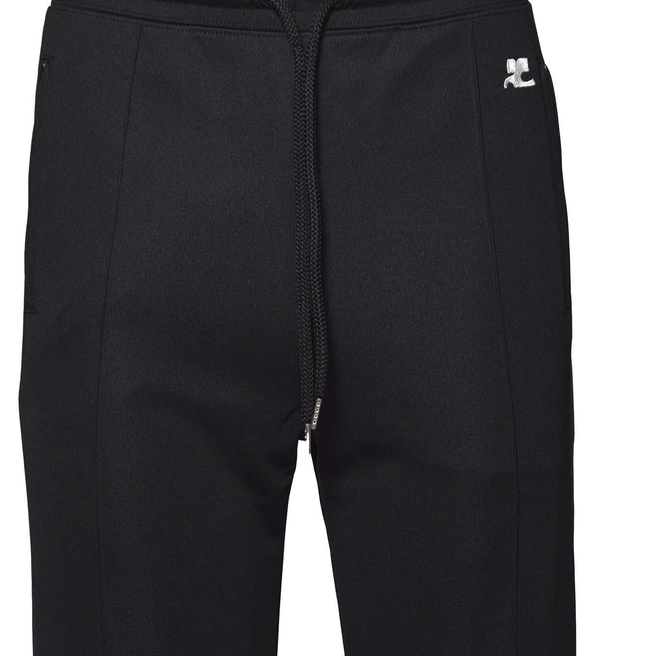 Pantaloni Interlock in jersey nero Courregès 