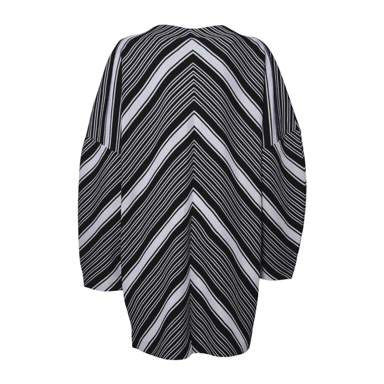 Mini-abito in viscosa chevron nero con maniche oversize Missoni 