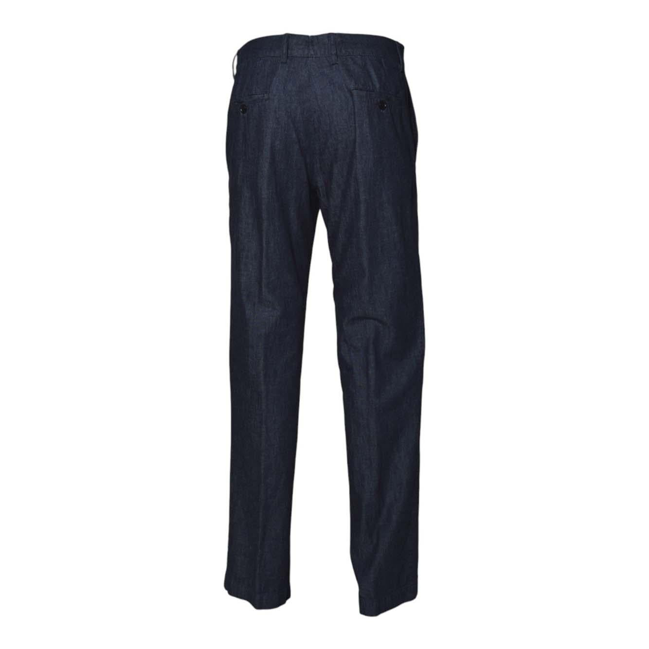 Pantalone dritto in cotone denim blu Aspesi 