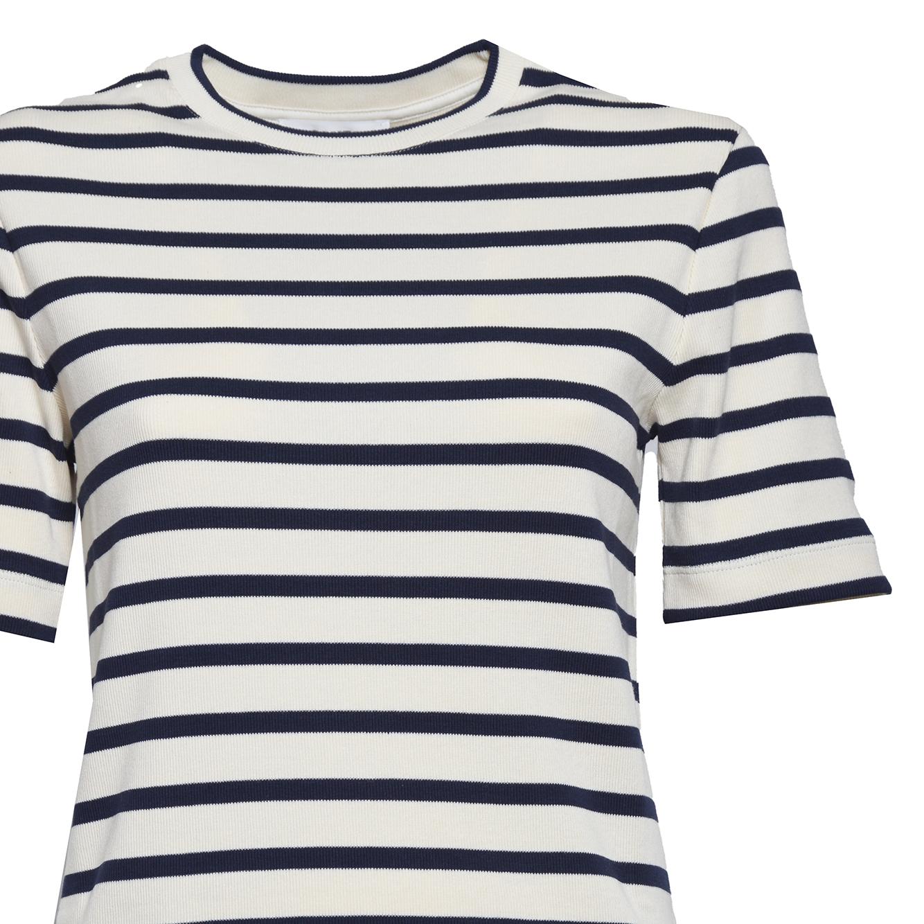 T-shirt maniche corte a righe bianco e nero Jil Sander+ 