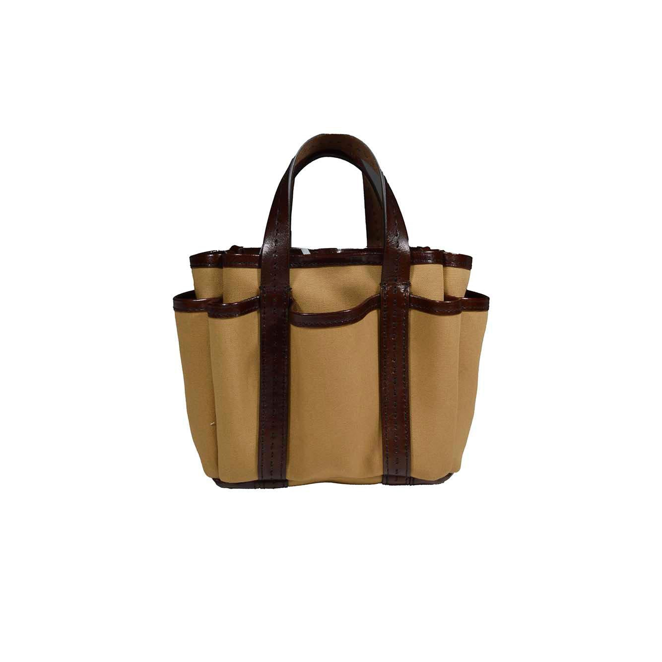 Borsa a mano Giardiniera mini in canvas di cotone cuoio Max Mara 