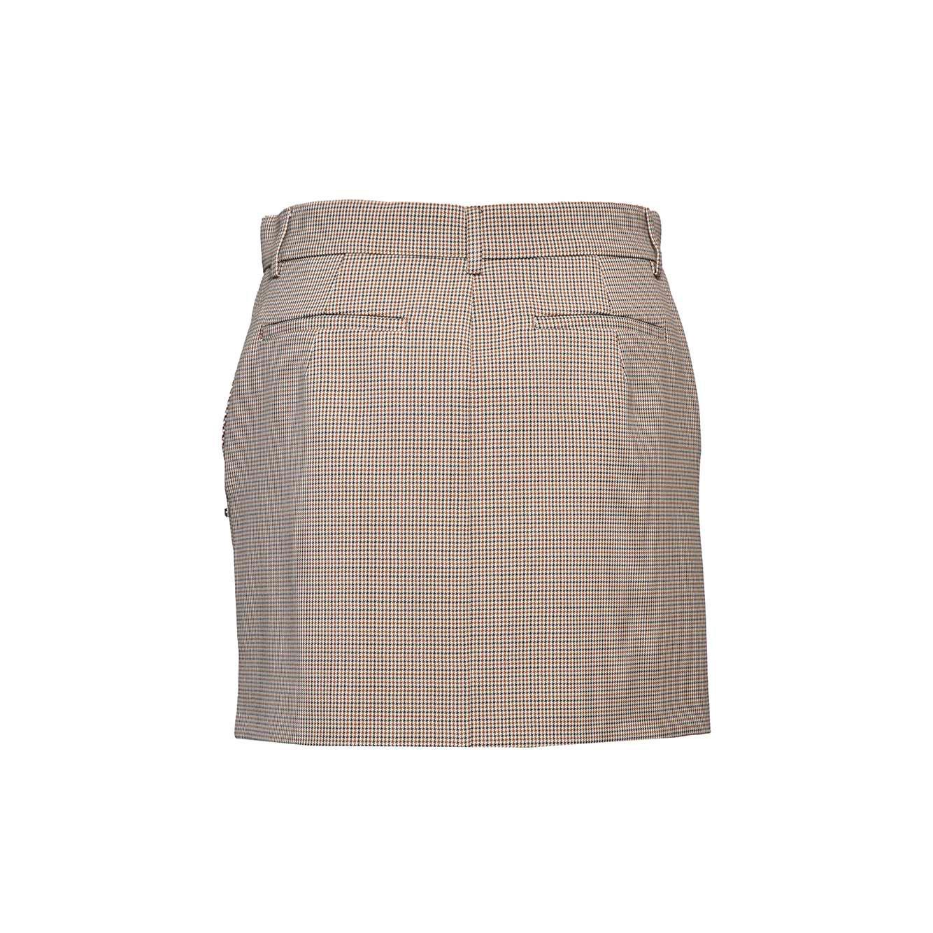 Minigonna Manetta in lana stretch motivo pied-de-poule marrone Sportmax 