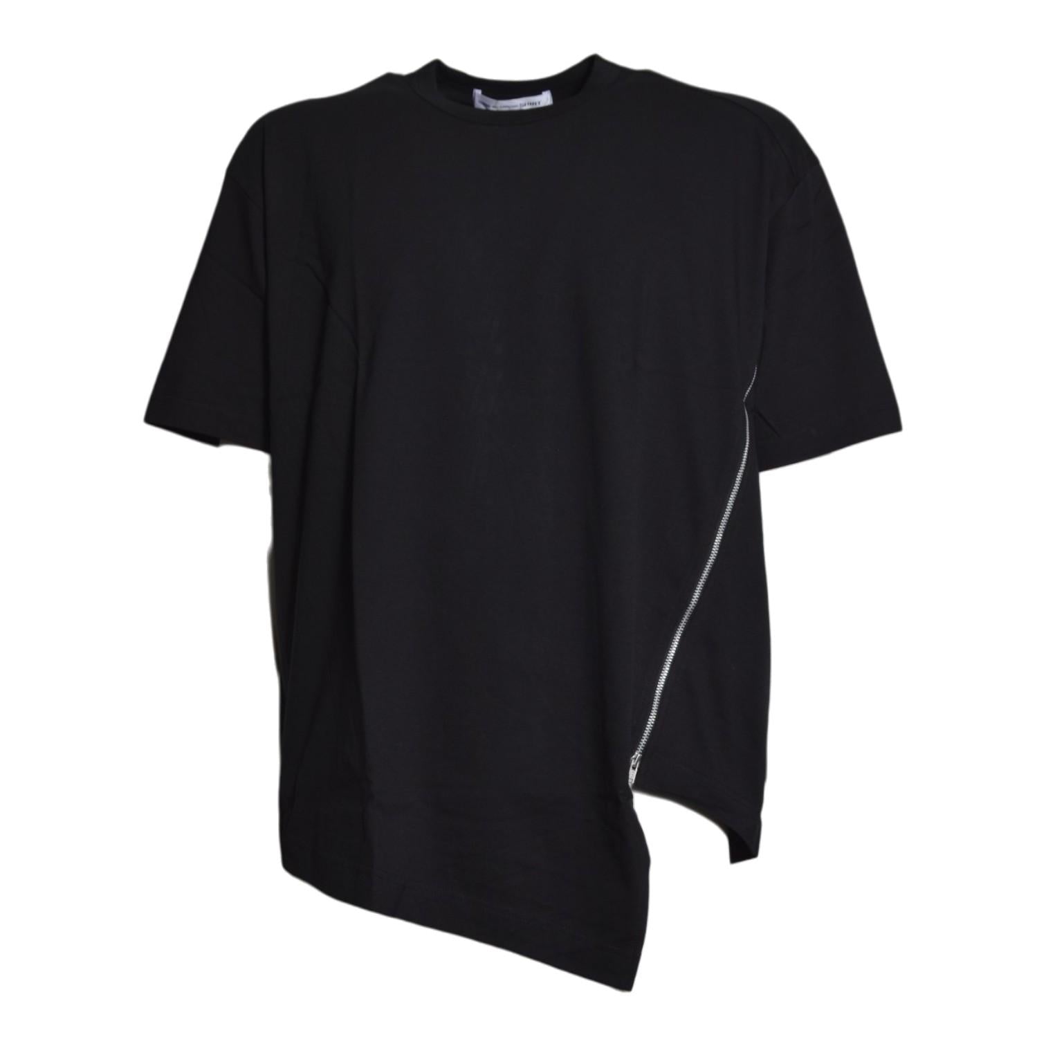 mens t-shirt zip con spacco 