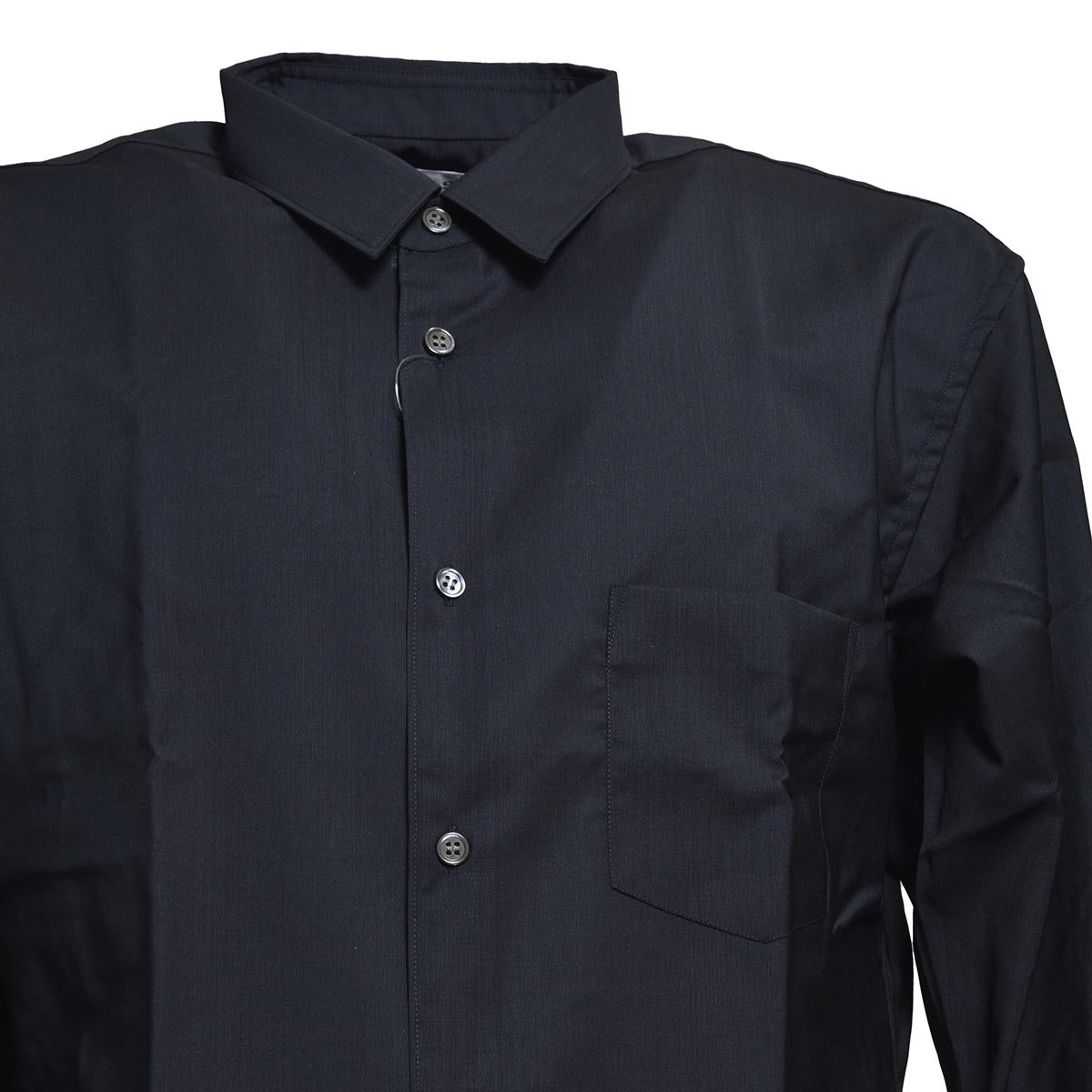 Camicia in cotone stretch blu navy Comme des Garcons Shirt 