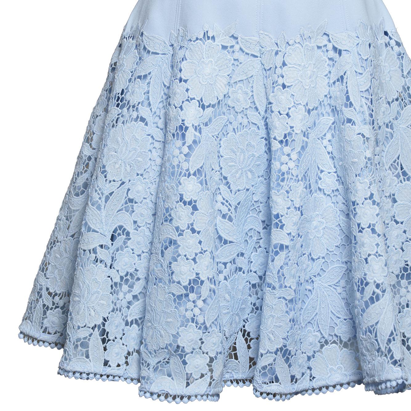 crepe lace mini dress 