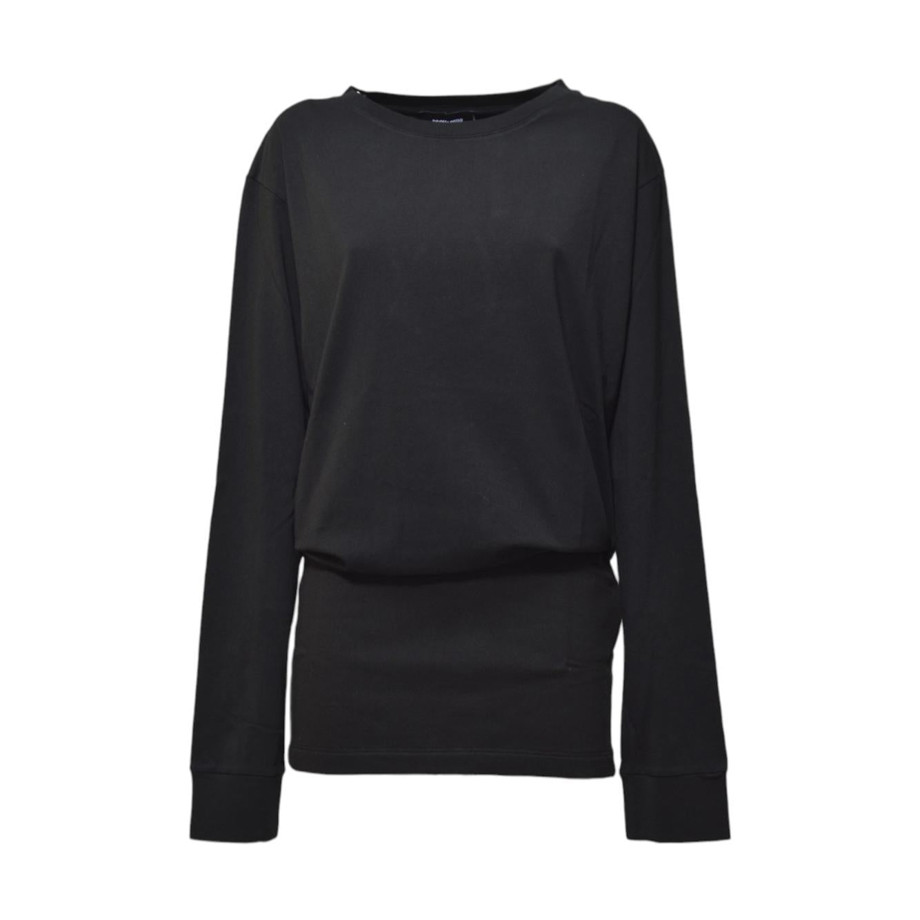 Abito Breezy in cotone nero con stampa posteriore Dsquared2 