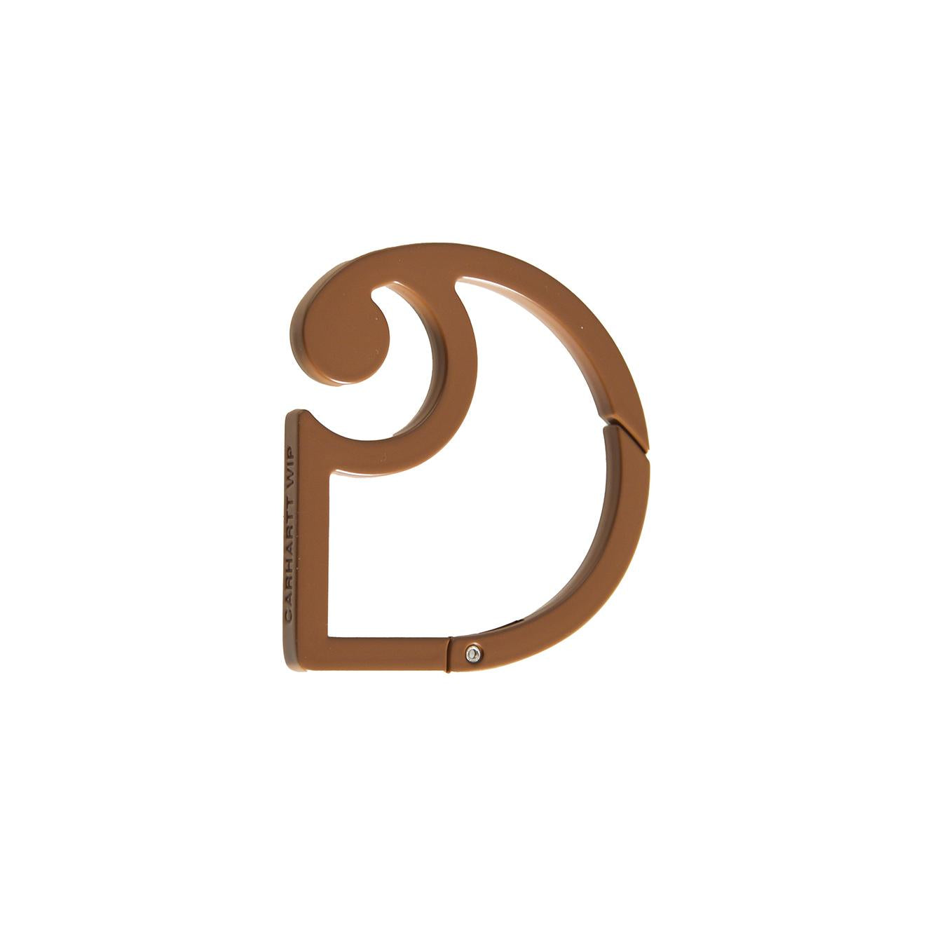 c-logo carabiner zinc alloy brown 
