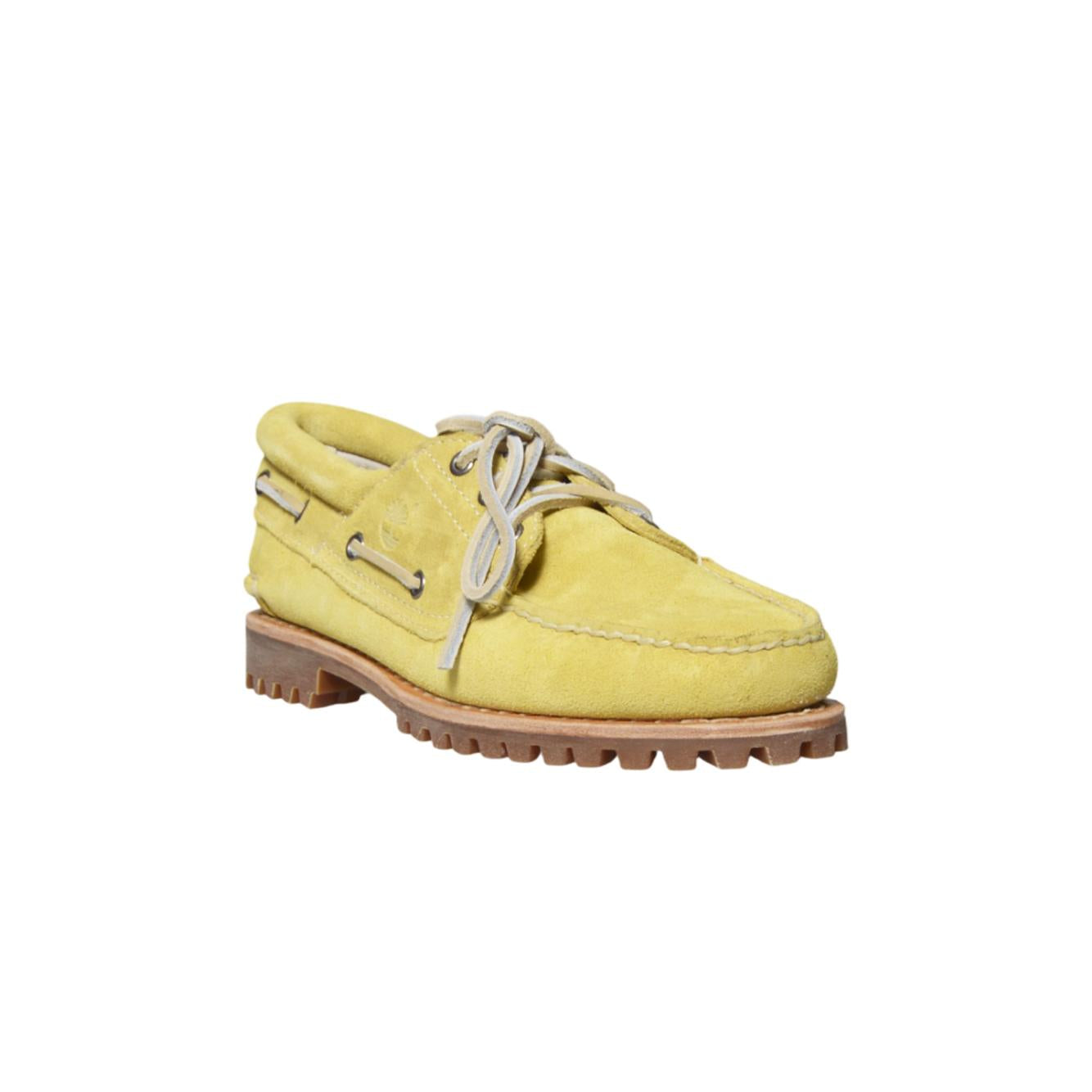 timberland authentic boat shoe medium yellow suede 