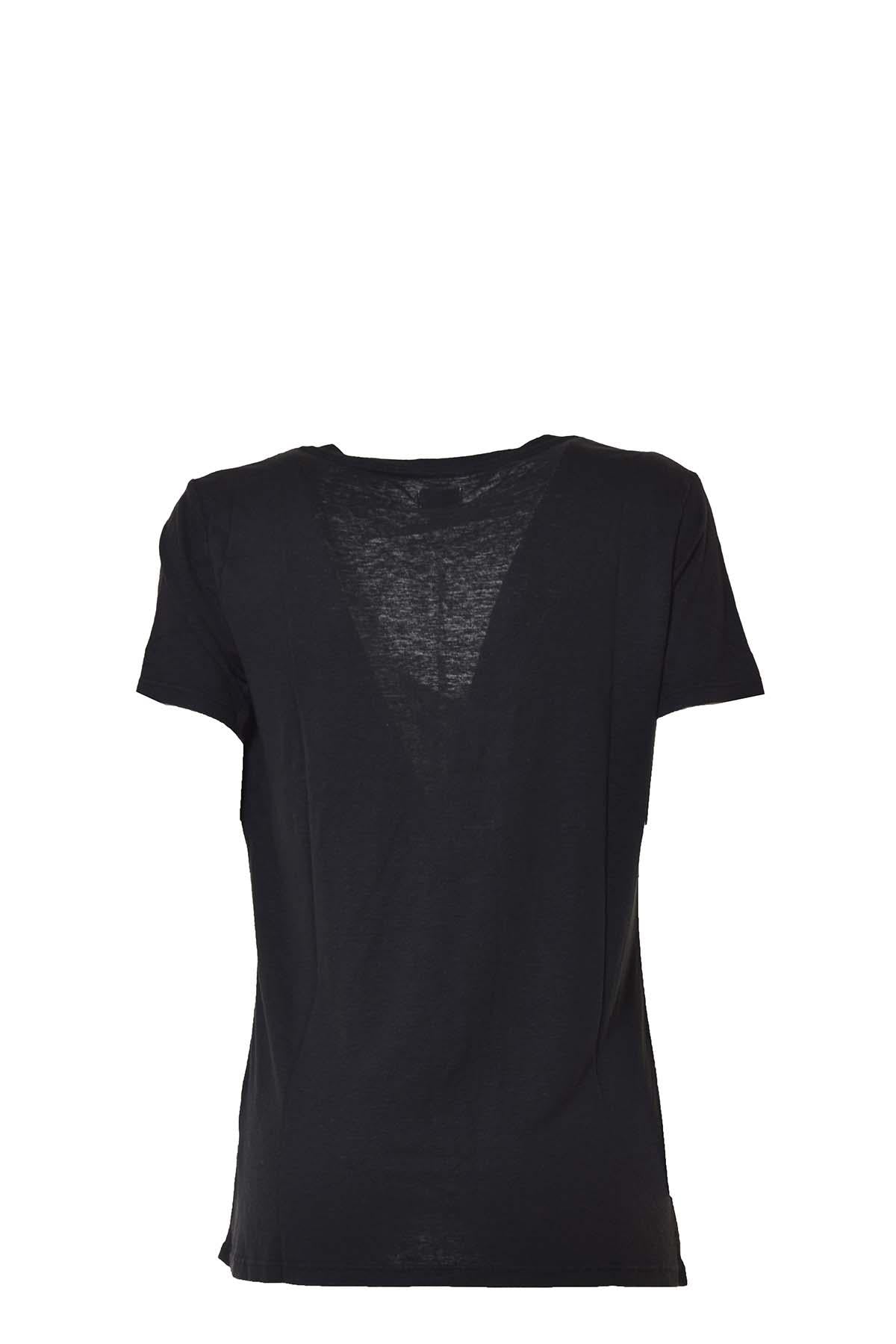 T-shirt Daija nera scollo a V L'Agence 
