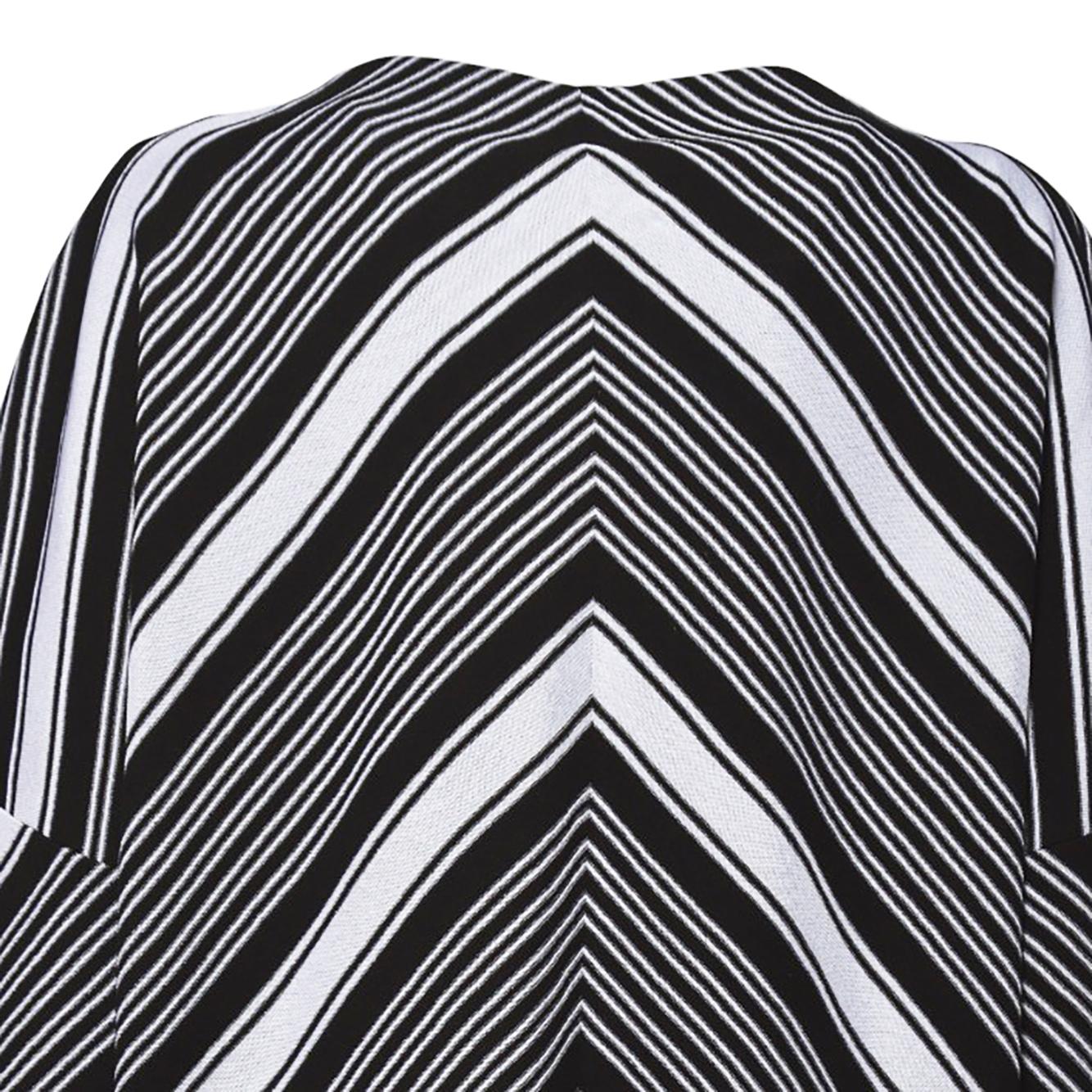 Mini-abito in viscosa chevron nero con maniche oversize Missoni 
