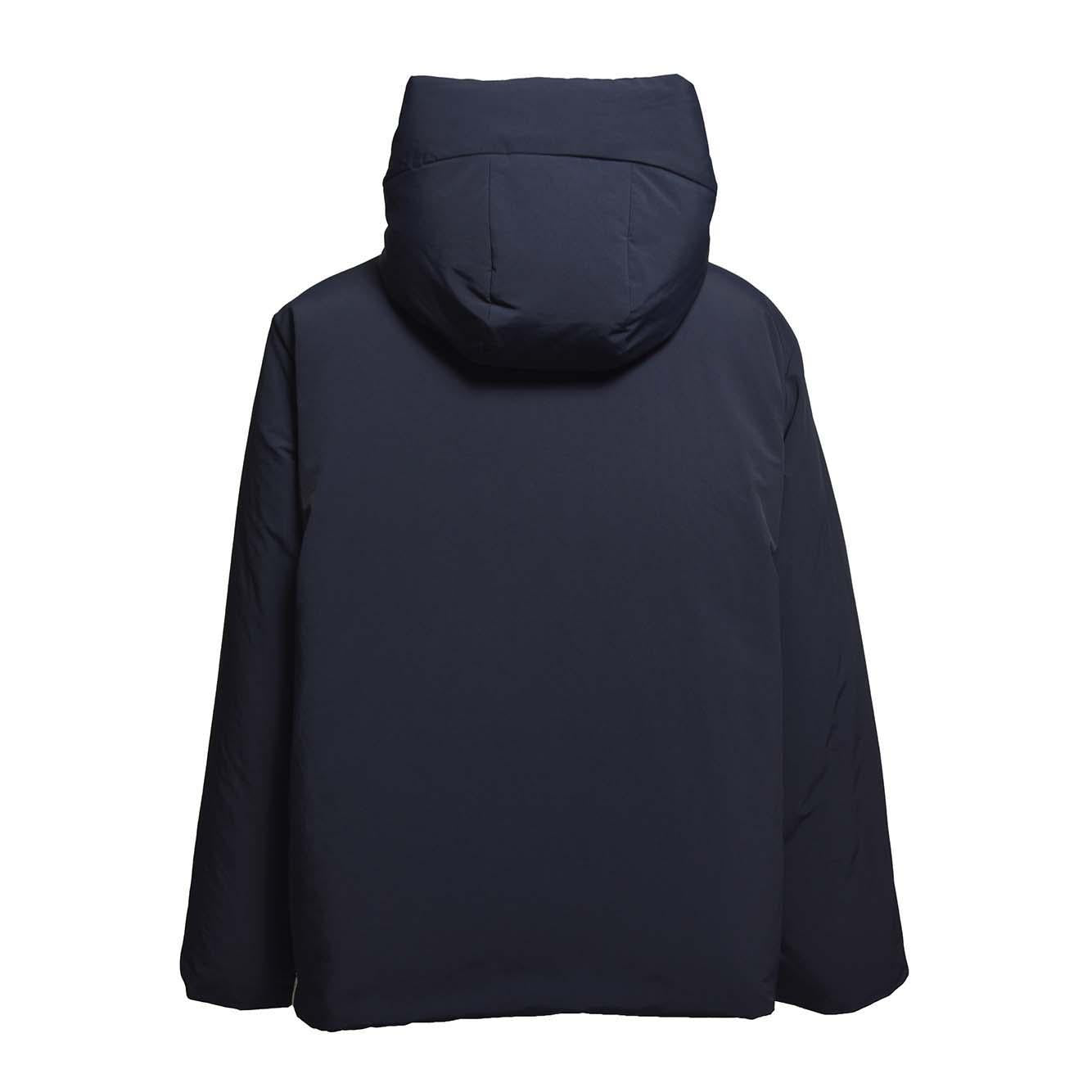 Piumino over con cappuccio blu notte Jil Sander 