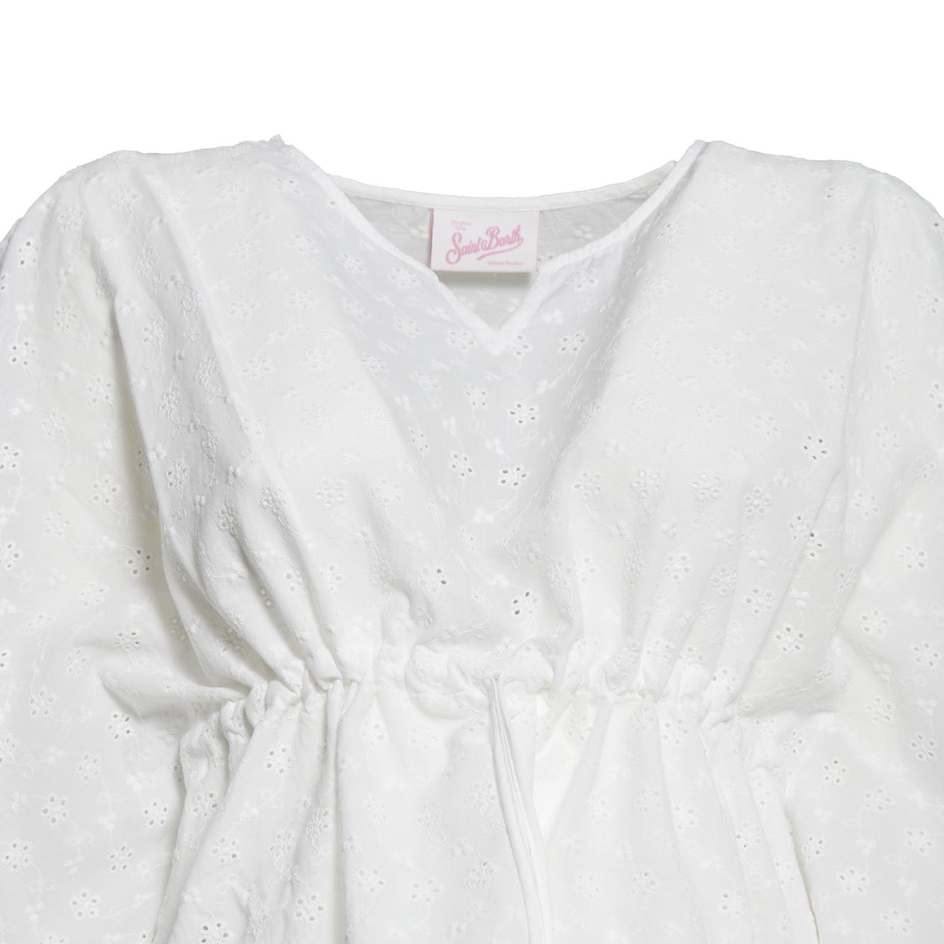 kate printed kaftan dress with coulisse sangallo 
