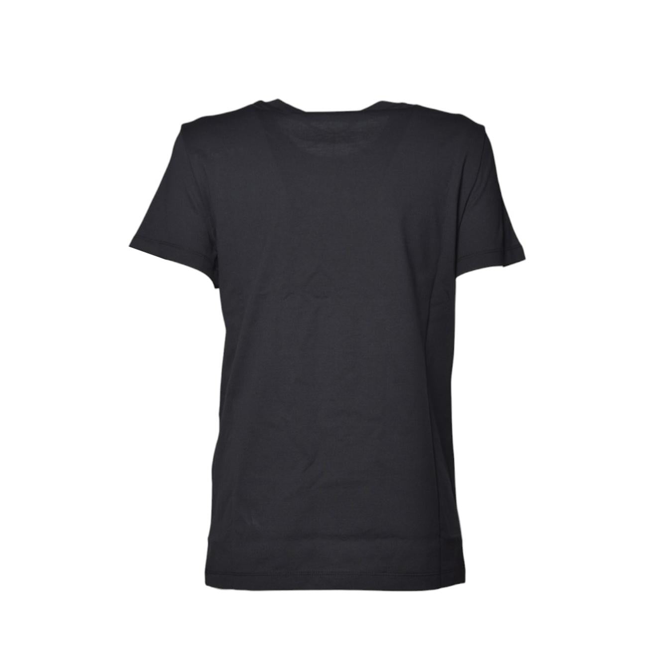 T-shirt Colibri in cotone stampato nero Max Mara 