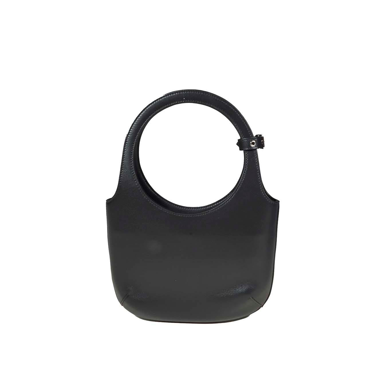 Borsa a mano Holy in pelle nera Courregès 
