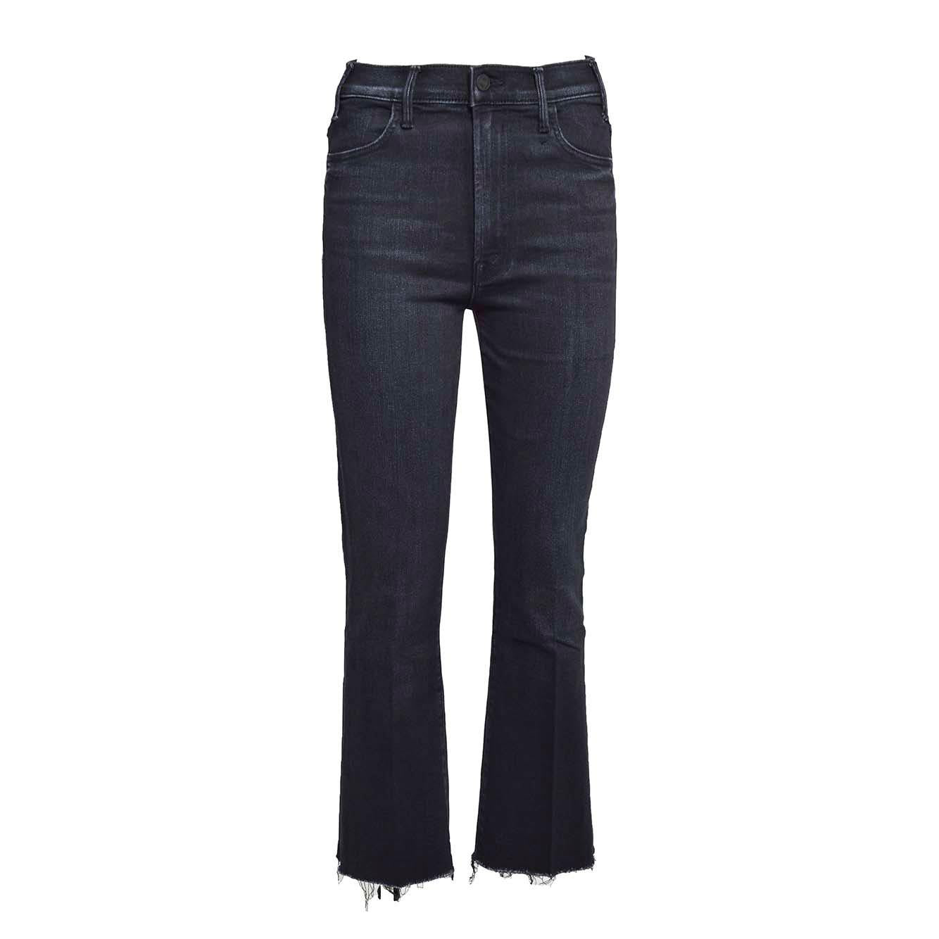 Jeans in cotone The Hustler Ankle Fray nero Mother Women 