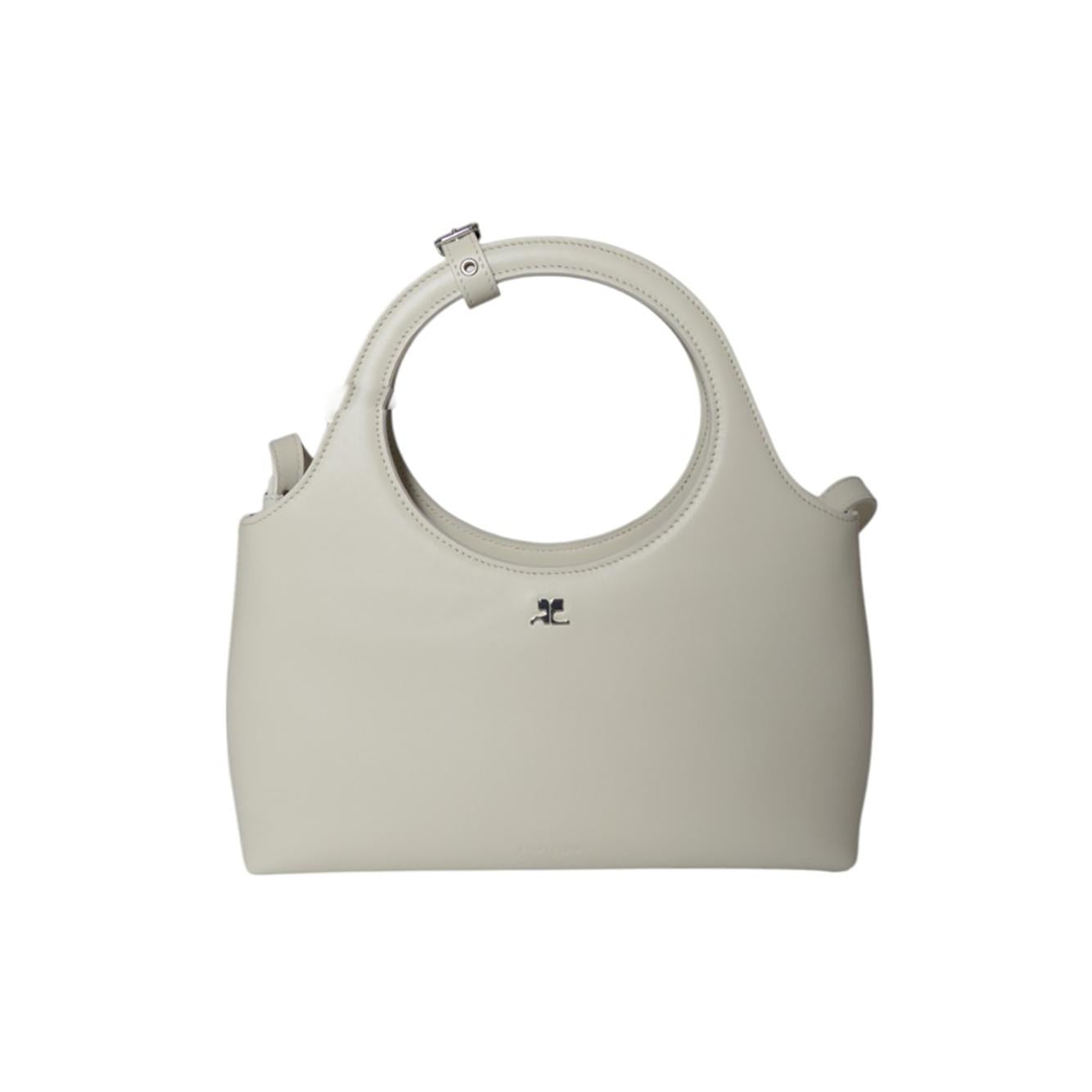 Borsa Holy Day in pelle bianco gesso Courrèges 