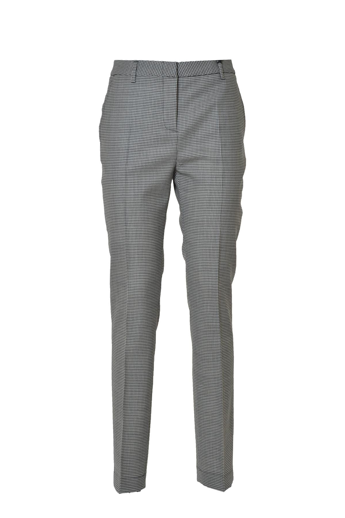 Pantalone slim in twill lana vergine pied-de-poule Tonello 