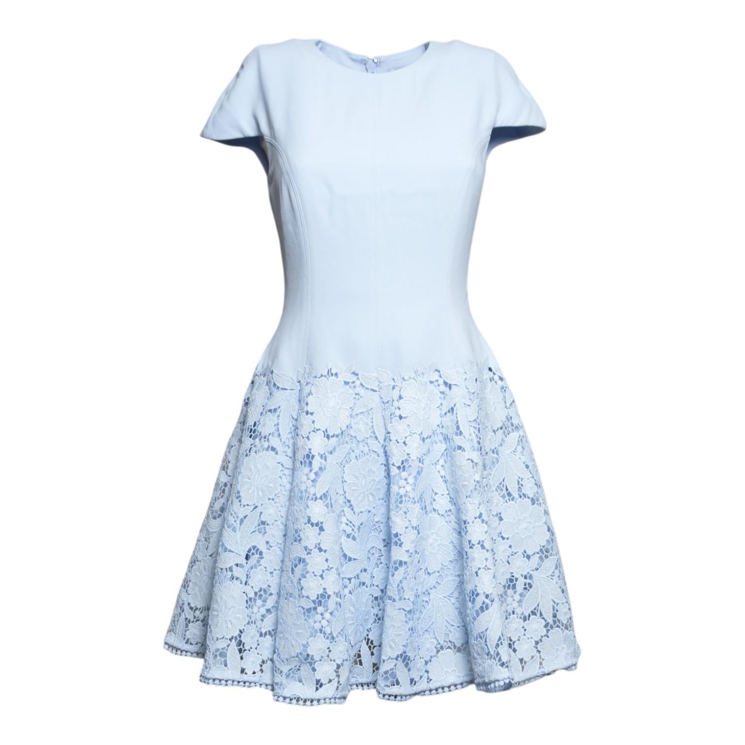 crepe lace mini dress 