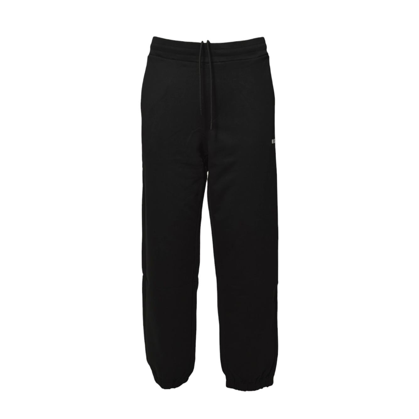 Pantalone sportivo in cotone nero MSGM 